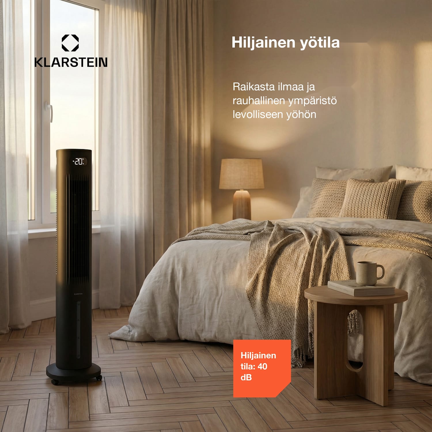 Polar Smarter ilmaviilennin vesijäähdytyksellä | 300 m³/h | 5 l | 30 m² | 3 tilaa | 75 W 300 m³/h | Musta