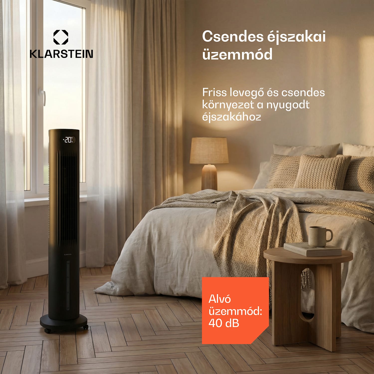 Polar intelligens léghűtő vízhűtéssel | 300 m³/h | 5 l | 30 m² | 3 üzemmód | 75 W 300 m³/h | Fekete