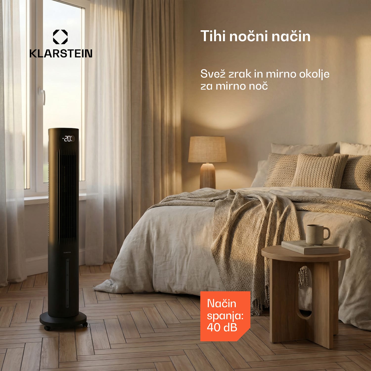 Polar pametni hladilec zraka z vodnim hlajenjem | 300 m³/h | 5 l | 30 m² | 3 načini | 75 W 300 m³/h | Črna