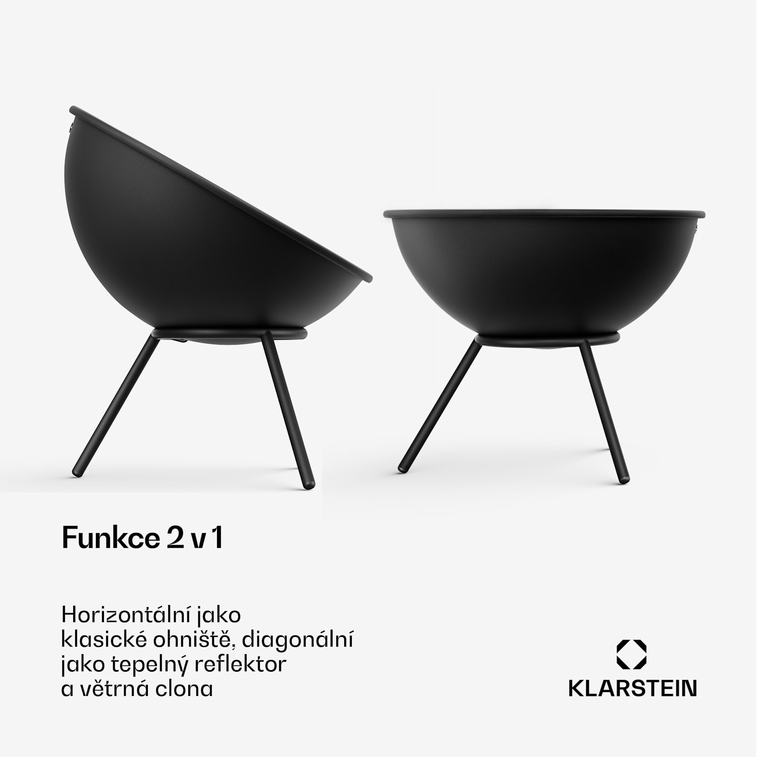 Fireball s nízkým ohniskem | Ochrana proti jiskrám | Odolné proti korozi | Robustní | 43 cm | Černé 