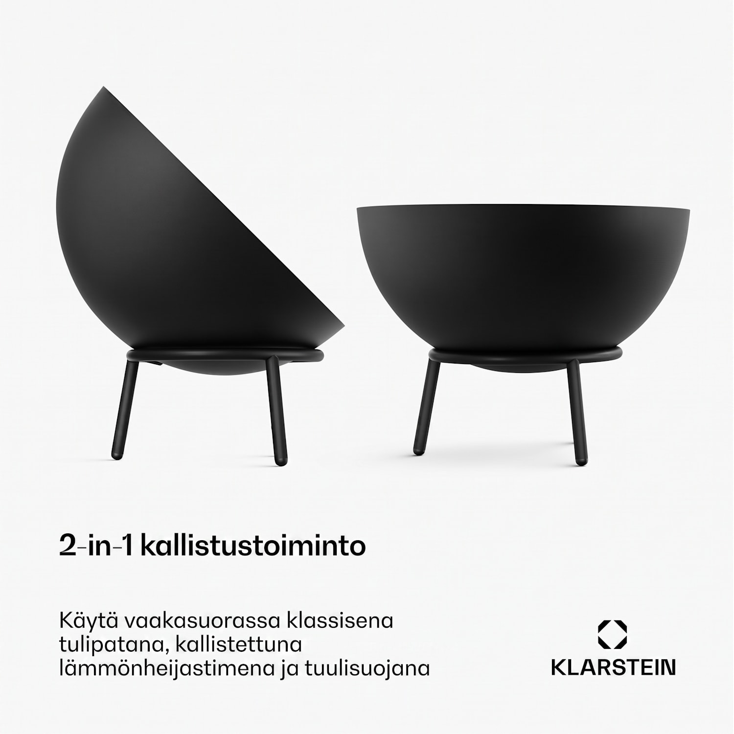 Fireball matala tulipesä | Ruostumaton | Kaatumissuojattu | Kestävä | 66 cm | Musta 