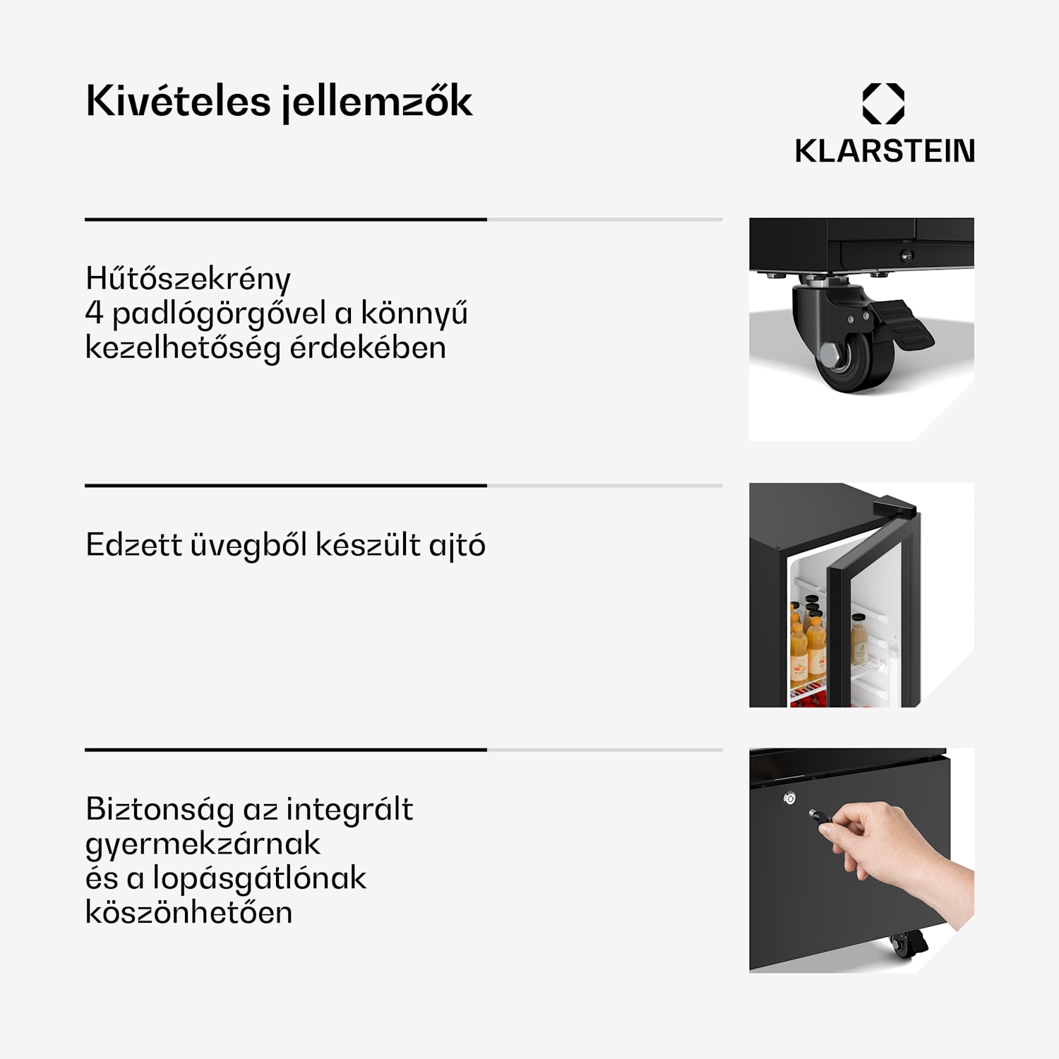 GrandCooler gasztro italhűtő | 163,5 x 43 cm | LED belső világítás | Fekete 180 Ltr | Fekete