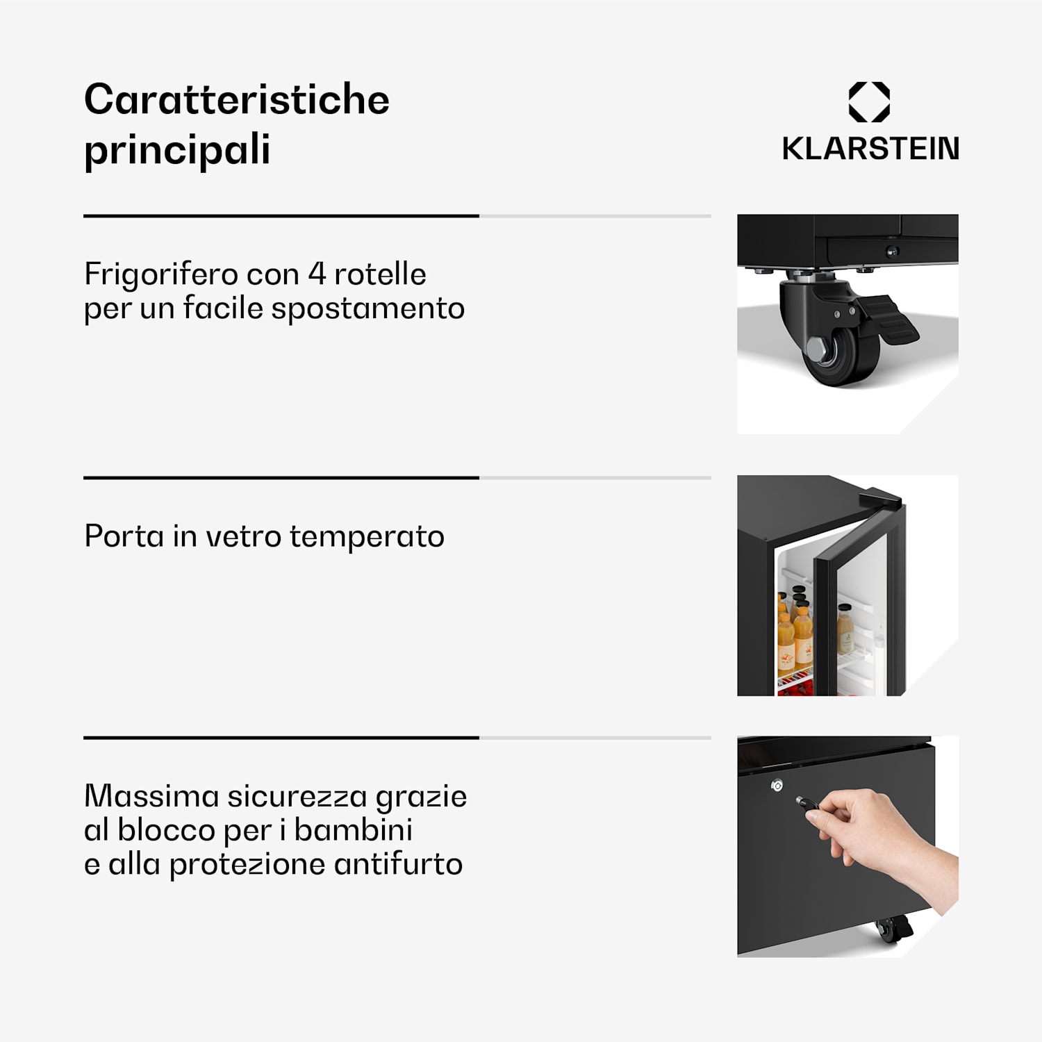 GrandCooler - Frigorifero per bevande a uso commerciale | 163,5 x 43 cm | Illuminazione interna a LED | Nero 180 Ltr | Nero