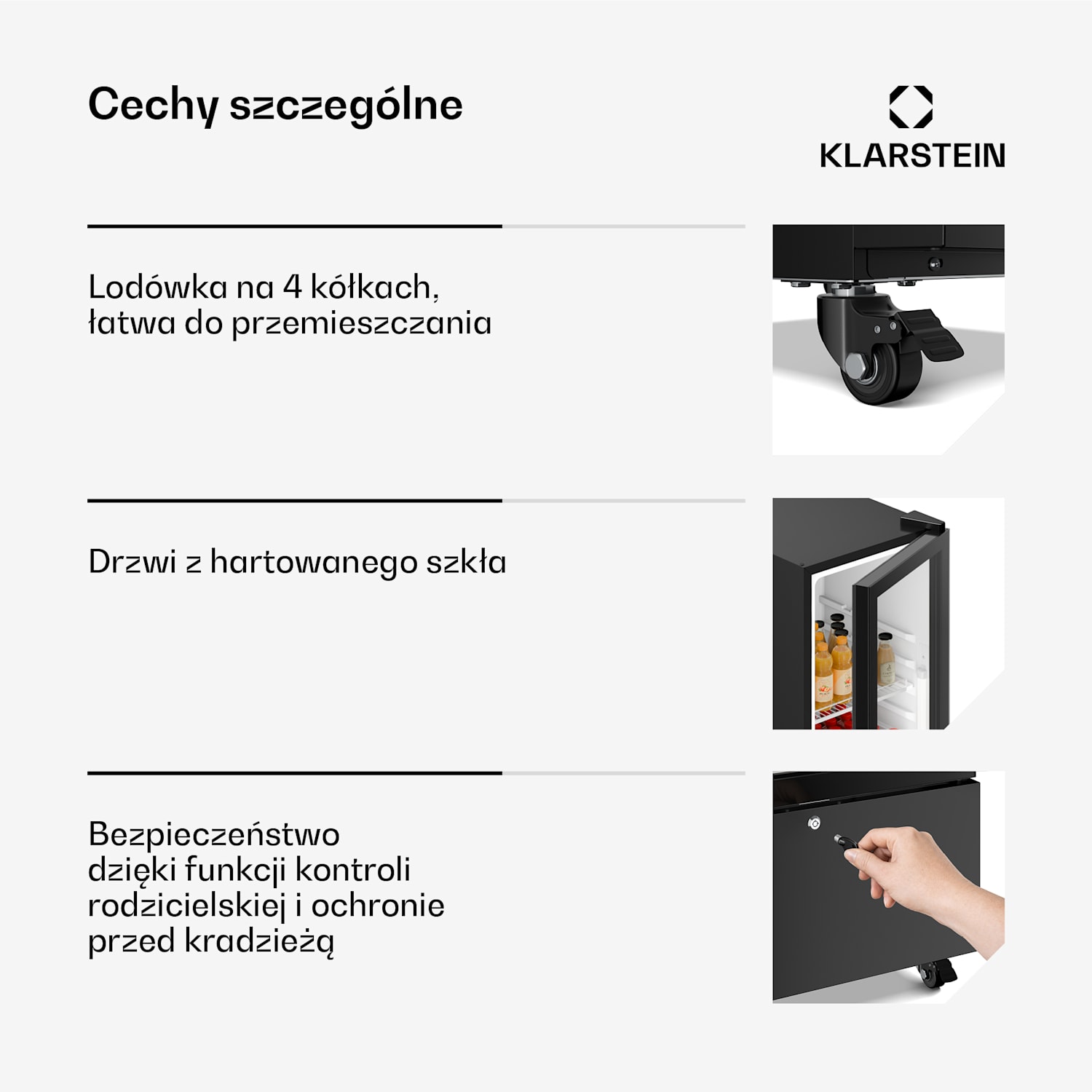 GrandCooler lodówka na napoje | 191,5 x 43 cm | wewnętrzne oświetlenie LED | czarna 220 L | Czarny