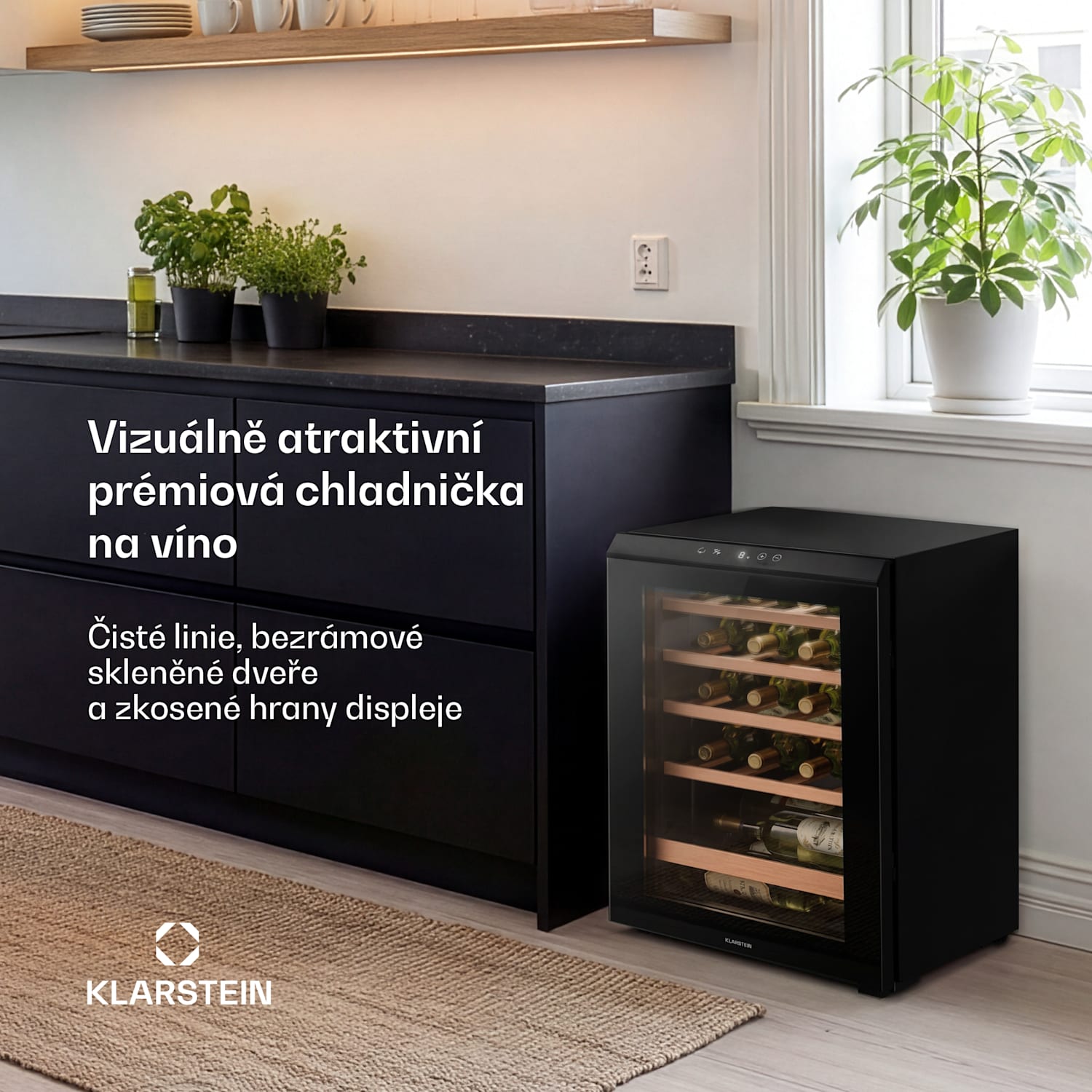 Bevora volně stojící chladnička na víno | 4 police | 62 litrů | 20 lahví | 43 cm 20 lahví