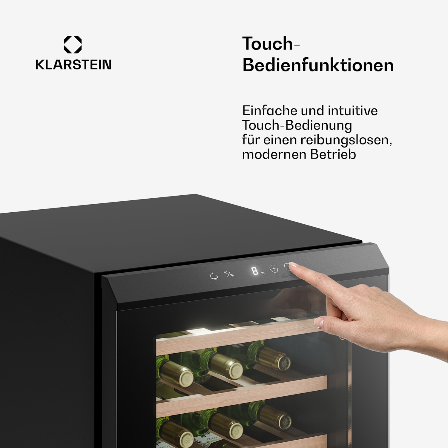 Bevora Weinkühlschrank freistehend | 4 Einschübe | 62 Liter | 20 Flaschen | 43 cm 20 Flaschen
