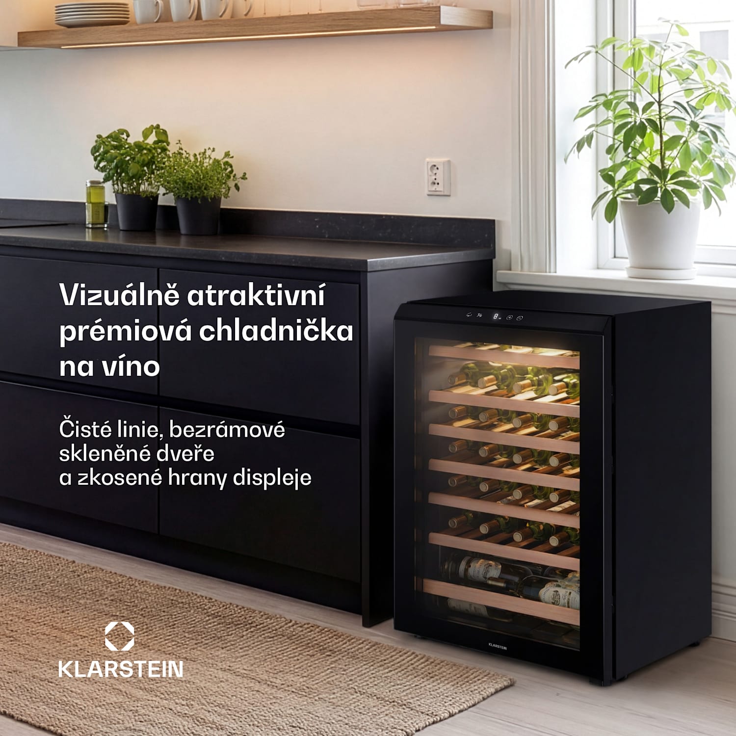 Bevora volně stojící chladnička na víno | 6 polic | 128 litrů | 48 lahví | 54 cm 48 lahví