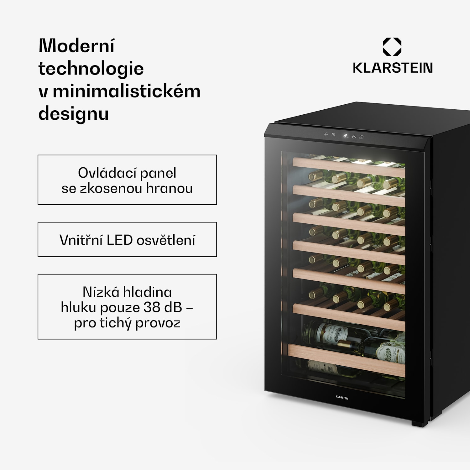 Bevora volně stojící chladnička na víno | 6 polic | 128 litrů | 48 lahví | 54 cm 48 lahví