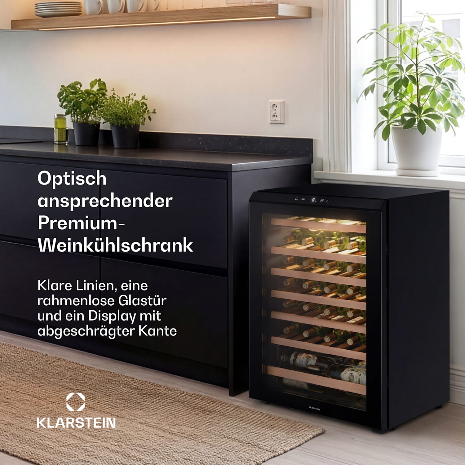 Bevora Weinkühlschrank freistehend | 6 Einschübe | 128 Liter | 48 Flaschen | 54 cm 48 Flaschen