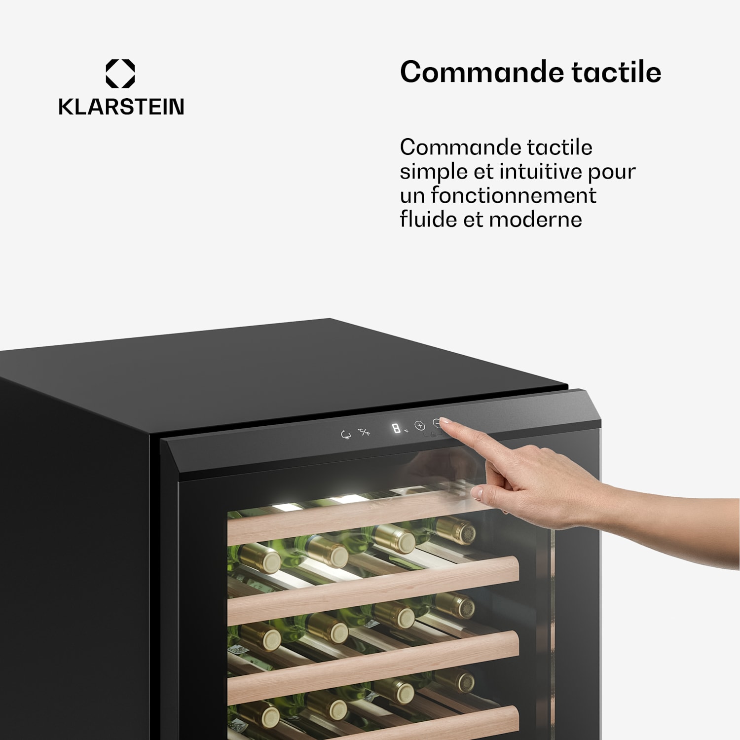 Bevora Cave à vin autonome | 6 clayettes | 128 litres | 48 bouteilles | 54 cm 48 bouteilles