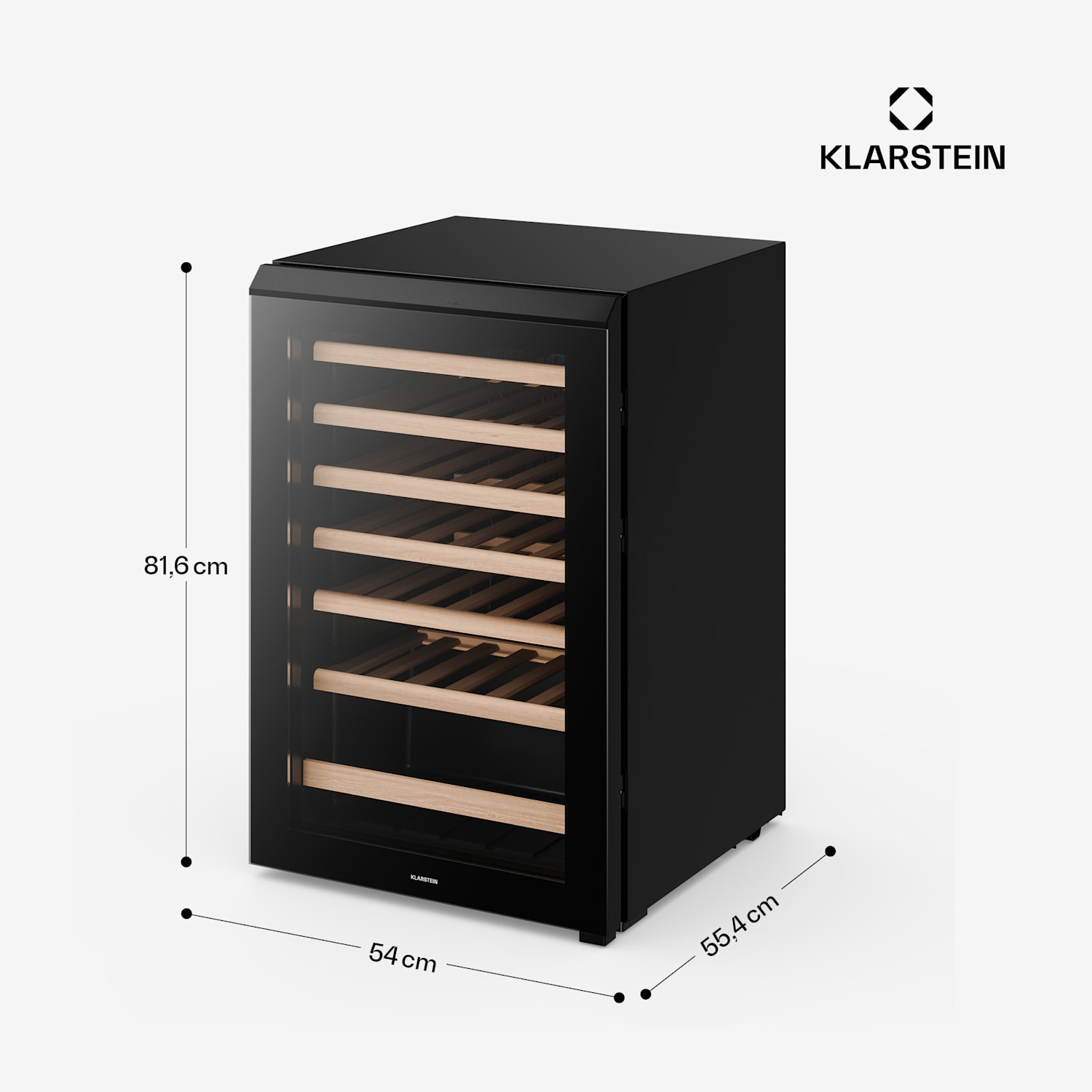 Bevora Weinkühlschrank freistehend | 6 Einschübe | 128 Liter | 48 Flaschen | 54 cm 48 Flaschen