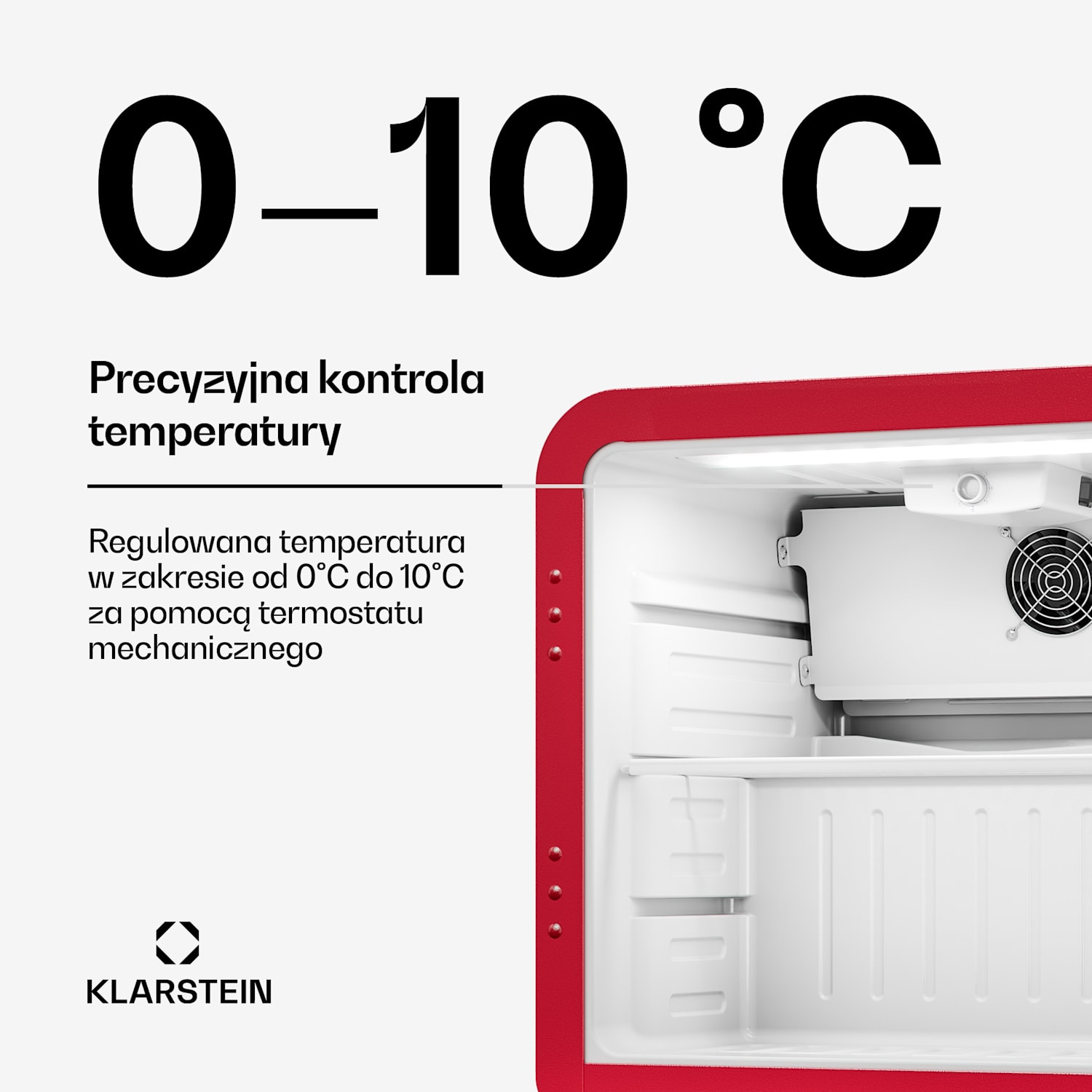 Audrey Evo chłodziarka do napojów | 39 x 38 cm | oświetlenie LED | 75 W | 42 dB 46 Ltr | Rdeča