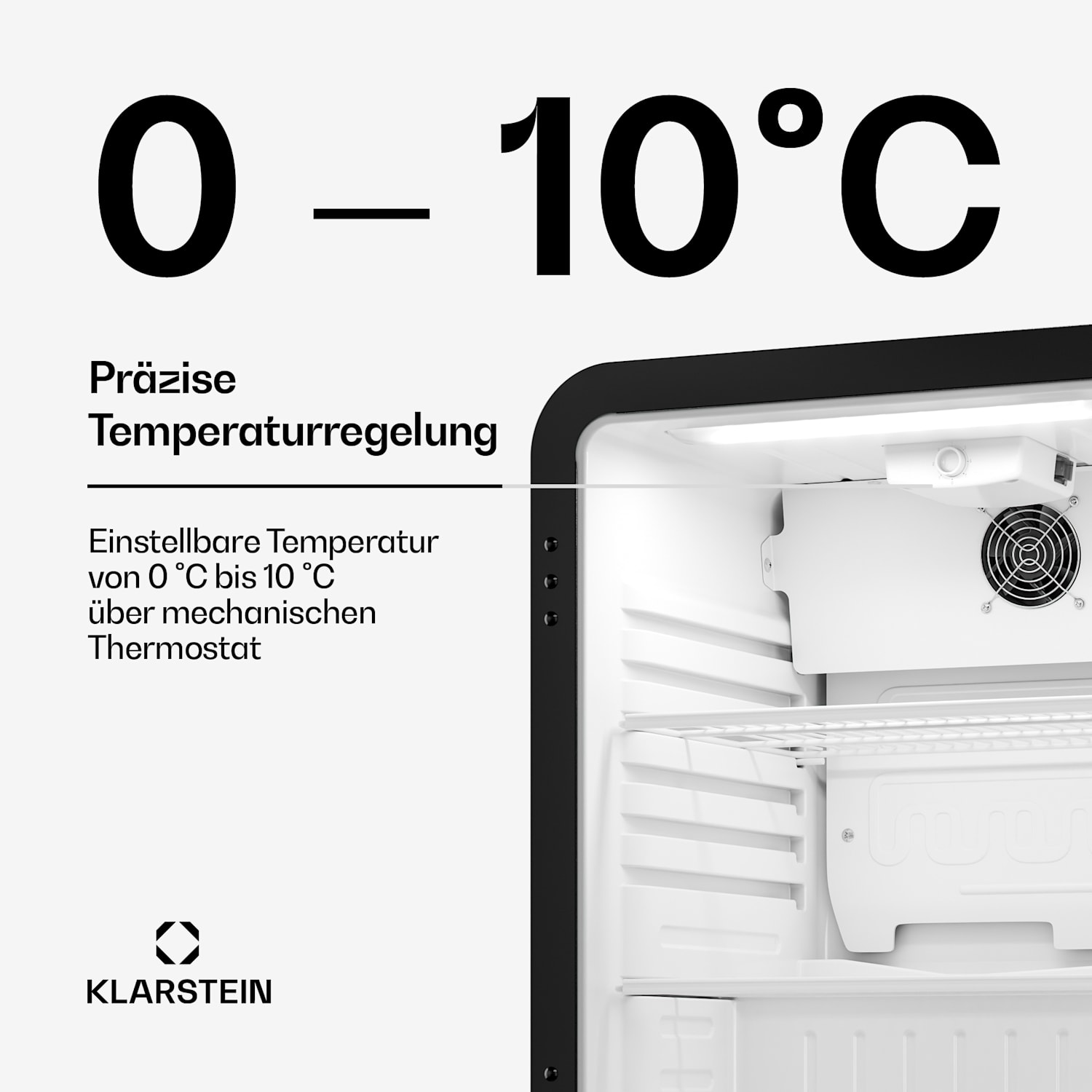 Audrey Evo Getränkekühlschrank | 56 x 38 cm | LED-Innenbeleuchtung | 85 W | 42 dB 68 Ltr | Silber