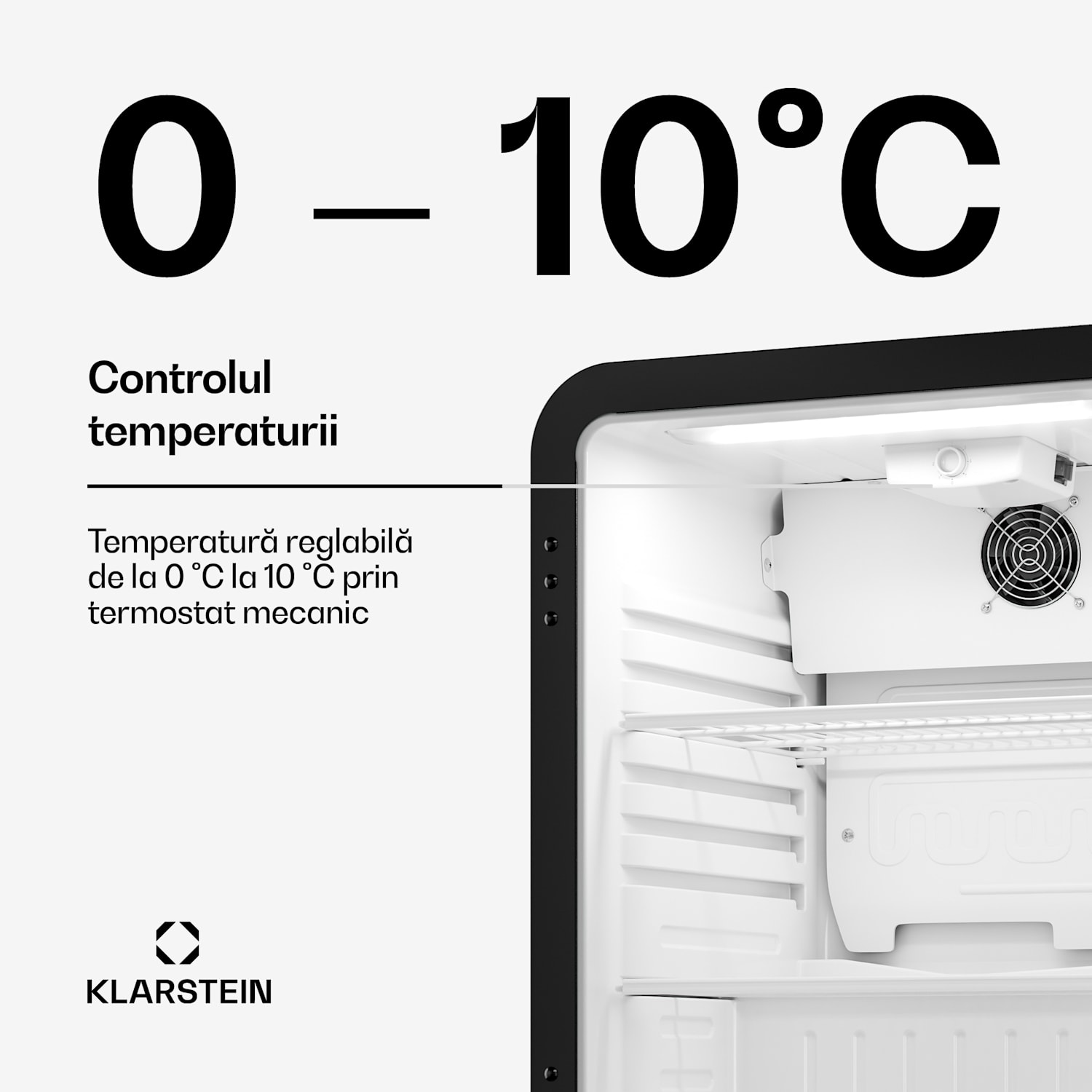 Klarstein Audrey Evo frigider pentru băuturi | 56 x 38 cm | iluminare interioară LED | 85 W | 42 dB 68 L | Argintiu