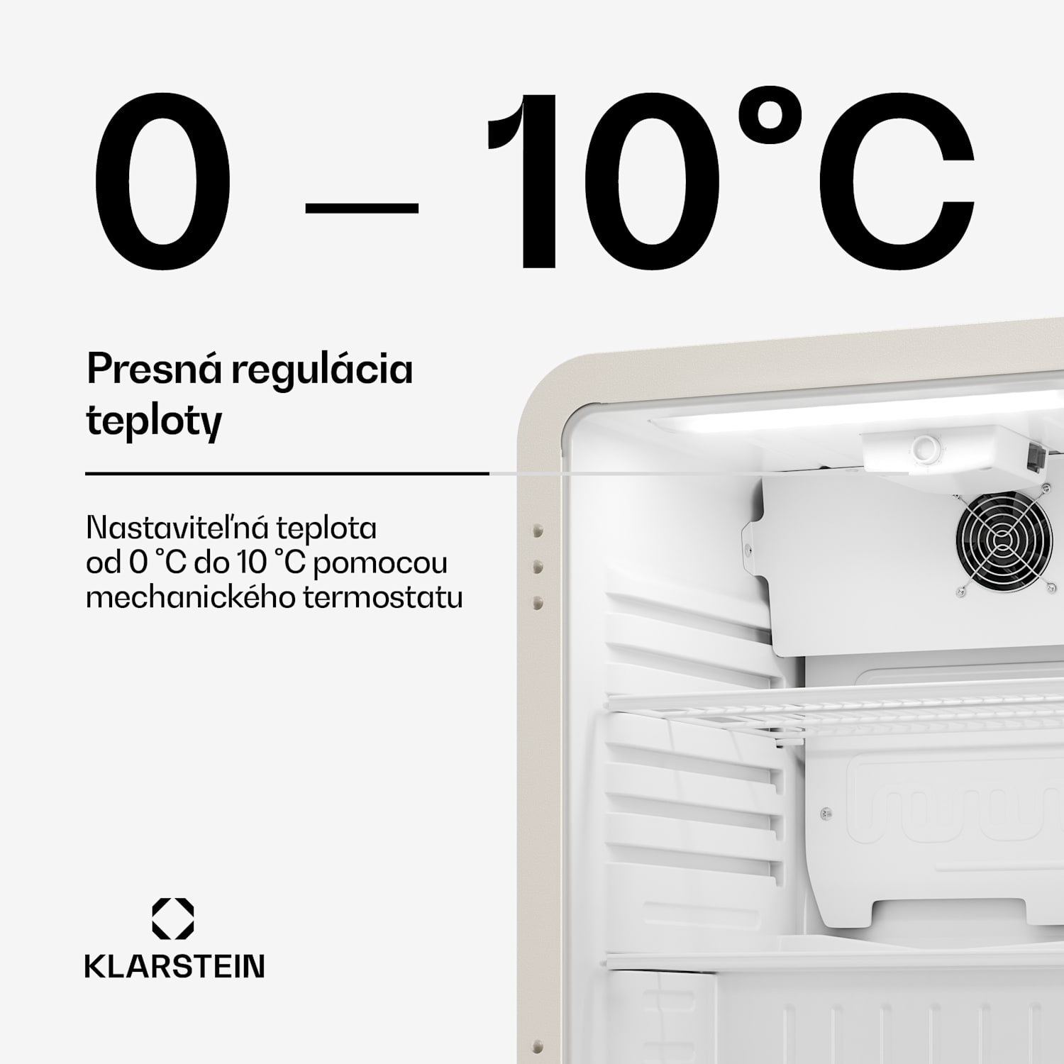 Audrey Evo chladič nápojov | 56 x 38 cm | LED vnútorné osvetlenie | 85 W | 42 dB 68 Ltr | Krémová