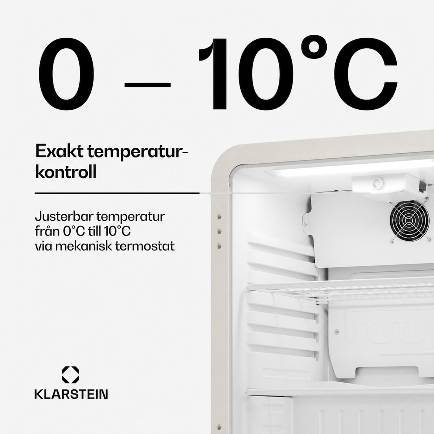 Audrey Evo dryckeskyl 64 x 47,5 cm LED-inomhusbelysning 85 W 42 dB 65 l | Creme