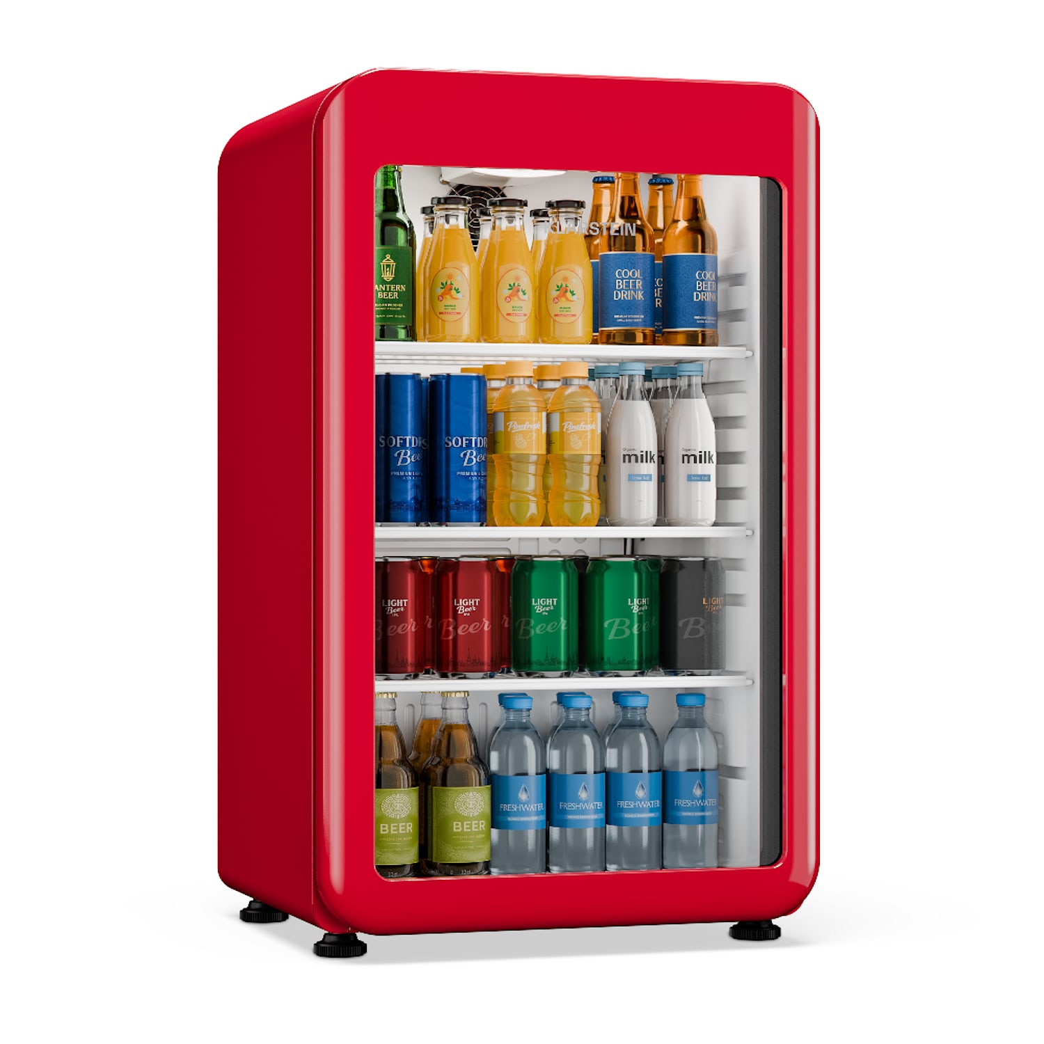 Audrey Evo lednice na nápoje | 72 x 38 cm | LED vnitřní osvětlení | 95 W | 42 dB 93 Ltr | Rojo