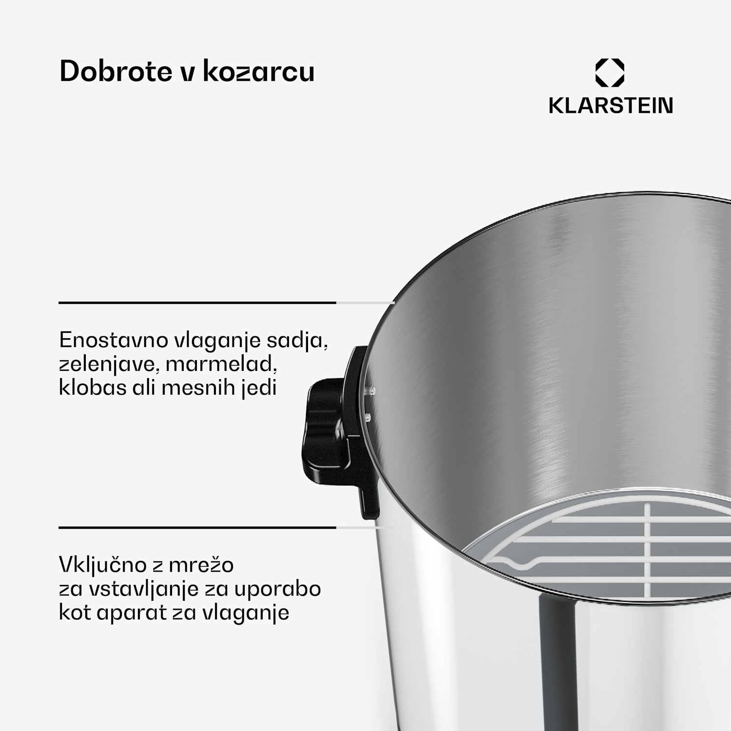 Biggie aparat za vlaganje in kuhanje kuhanega vina | 25 litrov | 30-110 °C | 1800 W | Nerjaveče jeklo 25 L | Mehanik | Srebrna
