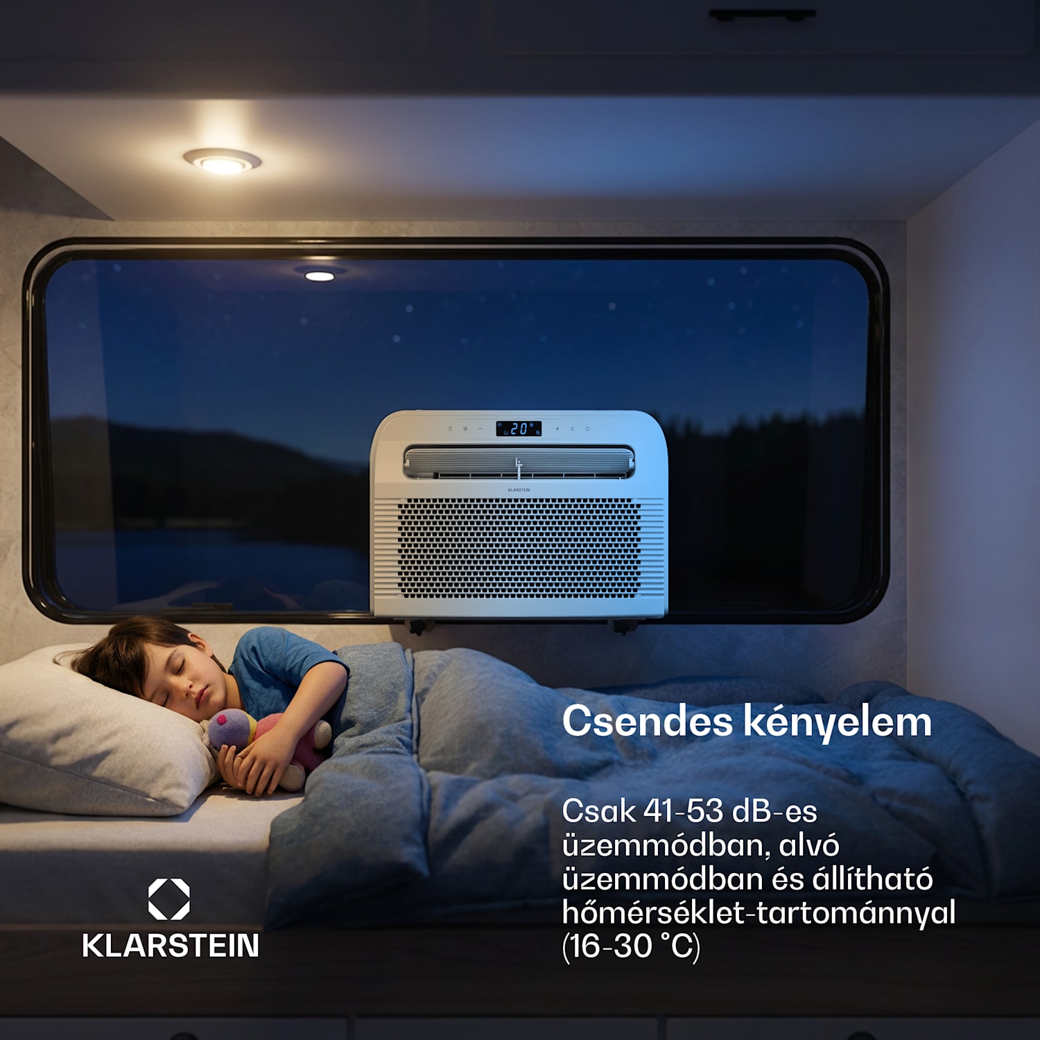 Chillavan mobil klímaberendezés lakóautókhoz | 5000 BTU | 33 cm | 20 m² | A energiaosztály | A energiaosztály 