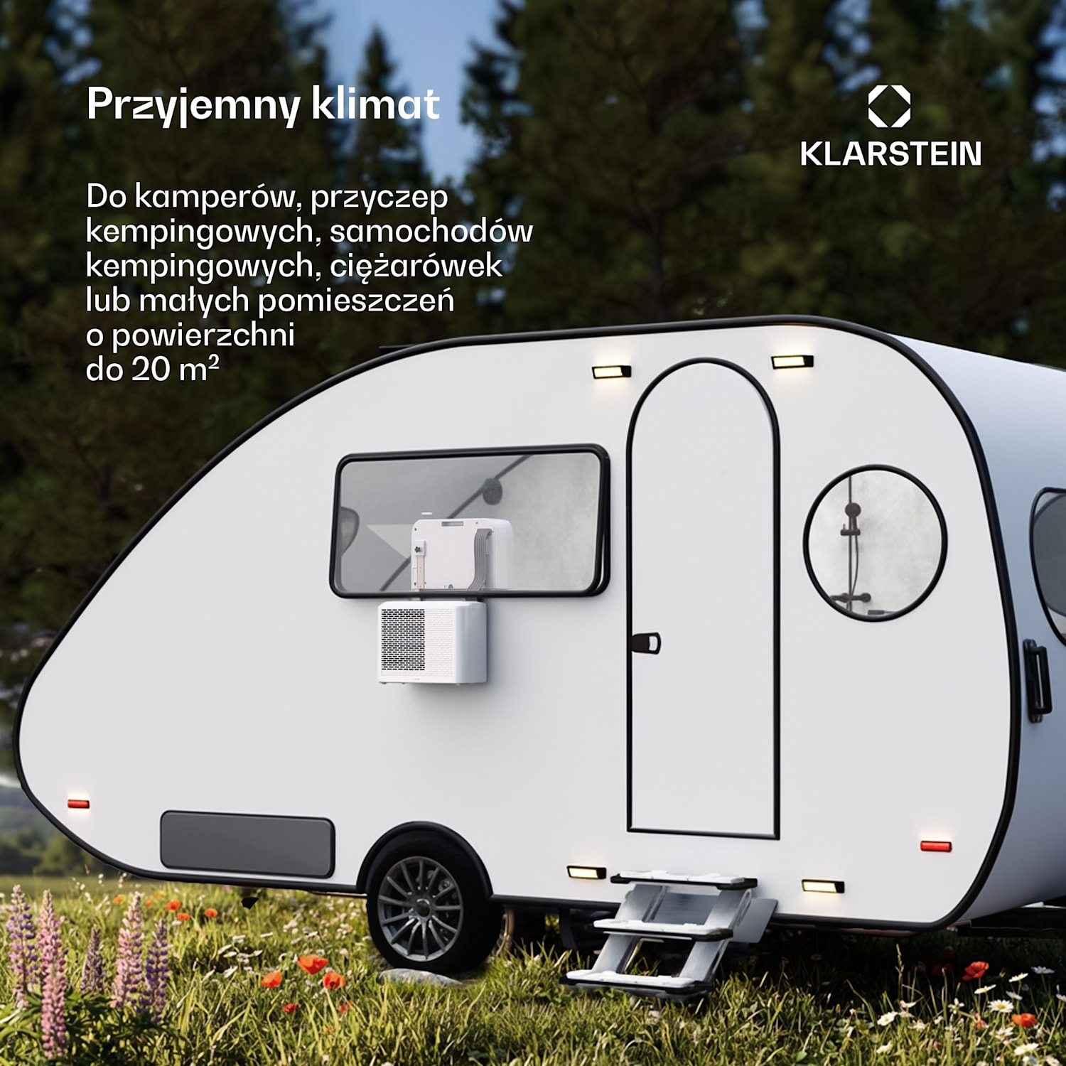 Chillavan klimatyzator przenośny do kamperów | 5000 BTU | 33 cm | 20 m² | klasa energetyczna A 
