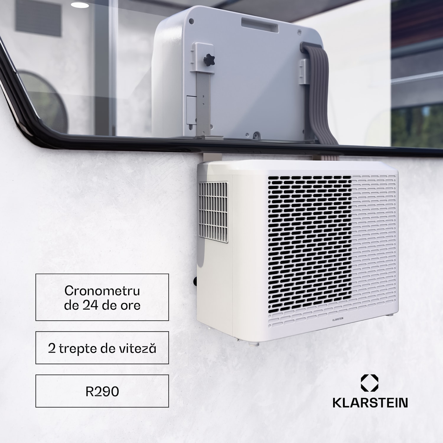 Aparat de aer condiționat mobil Chillavan pentru rulote | 5.000 BTU | 33 cm | 20 m² | Clasa energetică A 