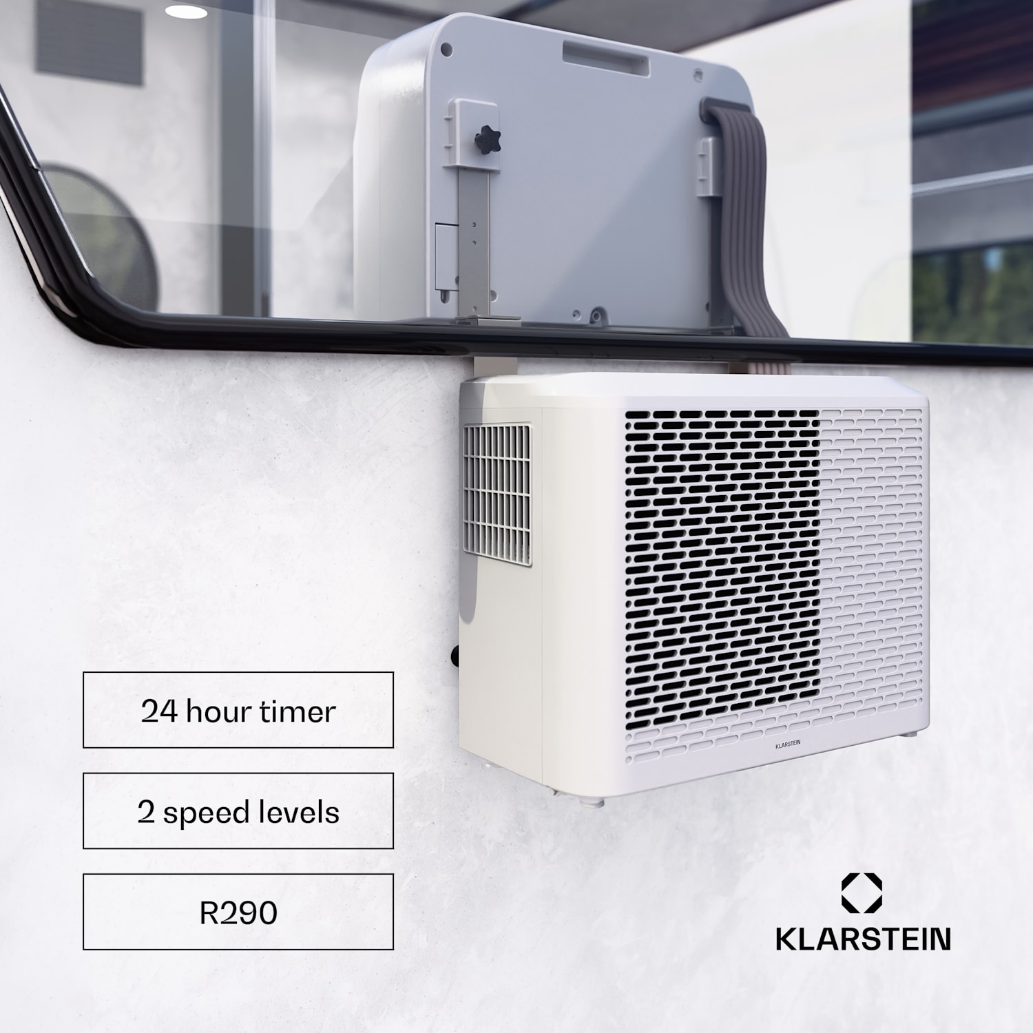 Chillavan mobile air conditioner for motorhomes | 5000 BTU | 33 cm | 20 m² | energy efficiency class A 