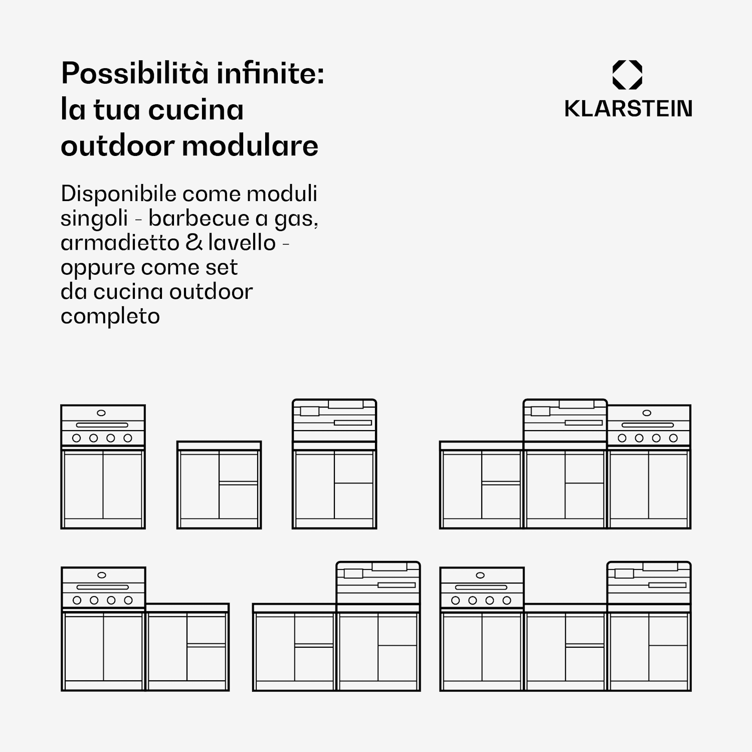 WaldChef - Mobile sottolavello | Lavello in acciaio inox | Resistente alle intemperie | 90 x 135 cm 