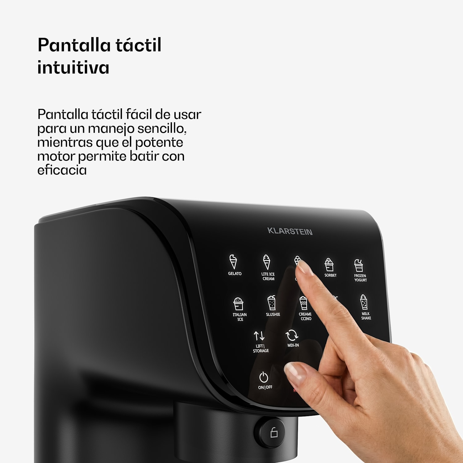 Heladera Velaire sin compresor | 1,8 L | 500 W | 10 programas | Control táctil Negro