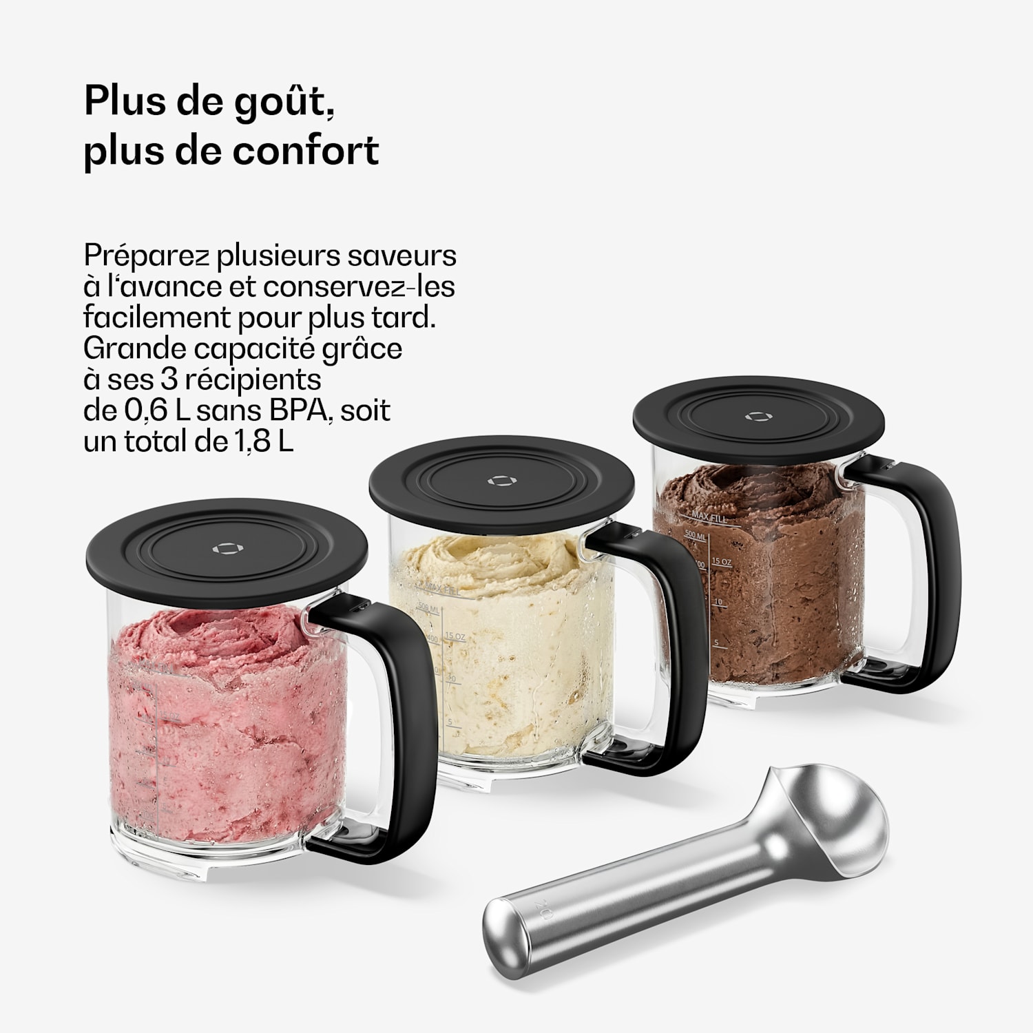 Machine à glace Velaire sans compresseur | 1,8 l | 500 W | 10 programmes | Commande tactile Noir
