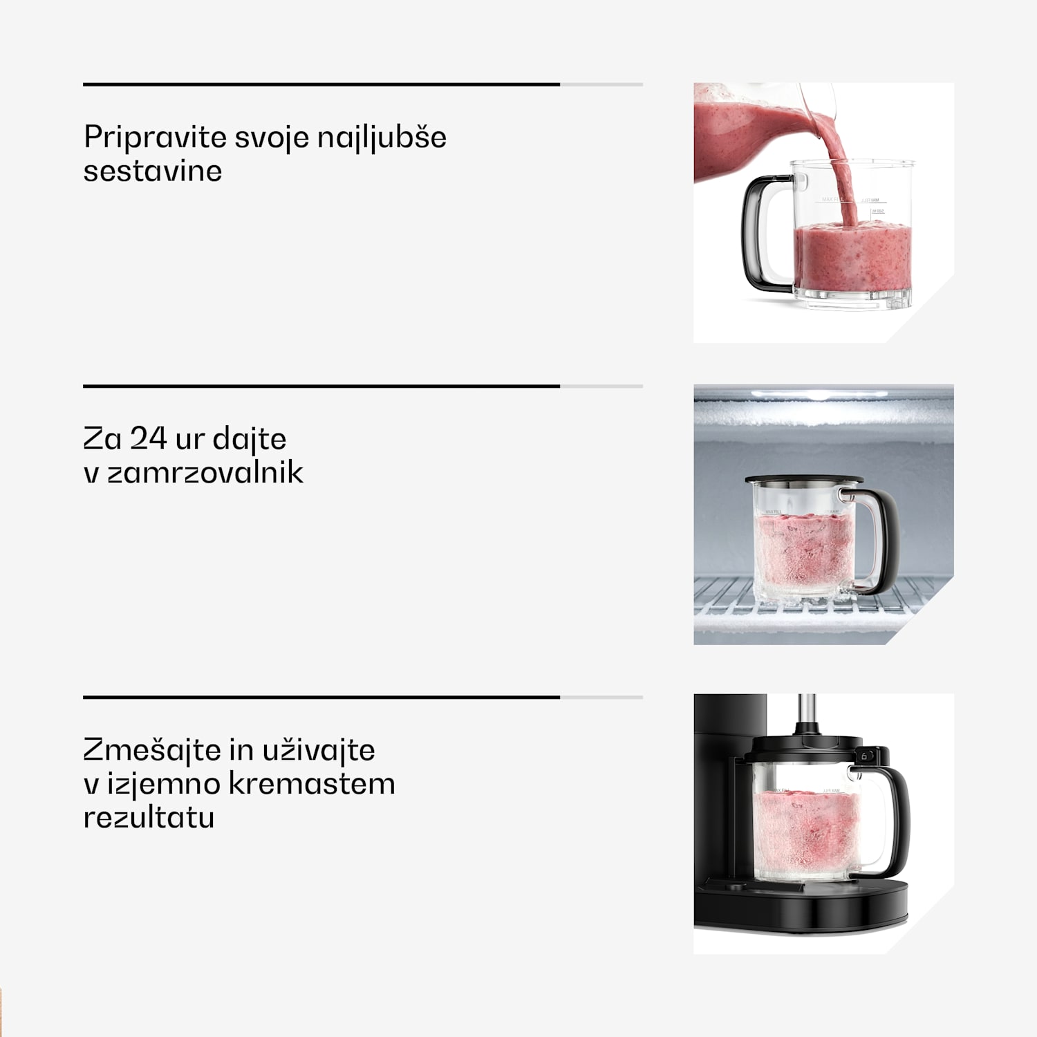 Aparat za sladoled Velaire brez kompresorja | 1,8 l | 500 W | 10 programov | upravljanje na dotik Črna