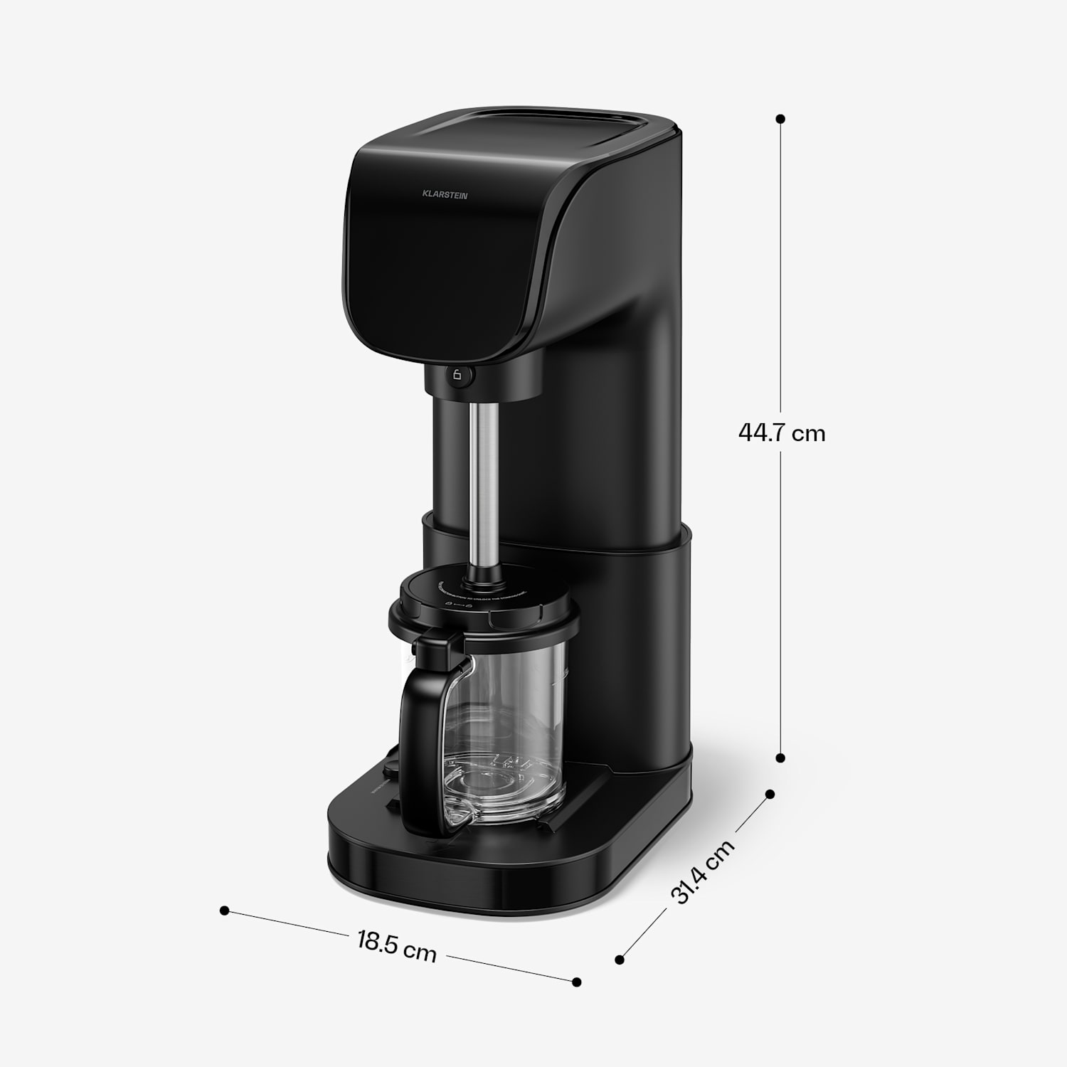 Aparat za sladoled Velaire brez kompresorja | 1,8 l | 500 W | 10 programov | upravljanje na dotik Črna
