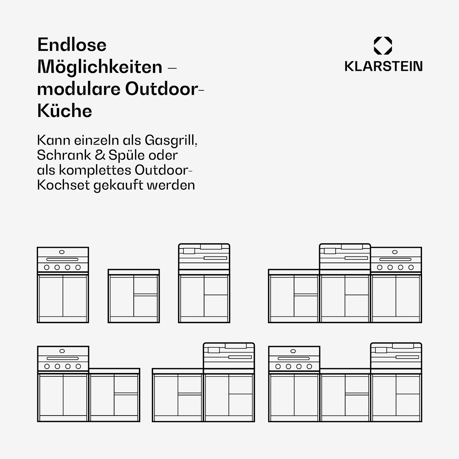 WaldChef Gasgrill | 4 Brenner | 50 mbar | 12800 W | Gusseisen-Rost | Edelstahl 