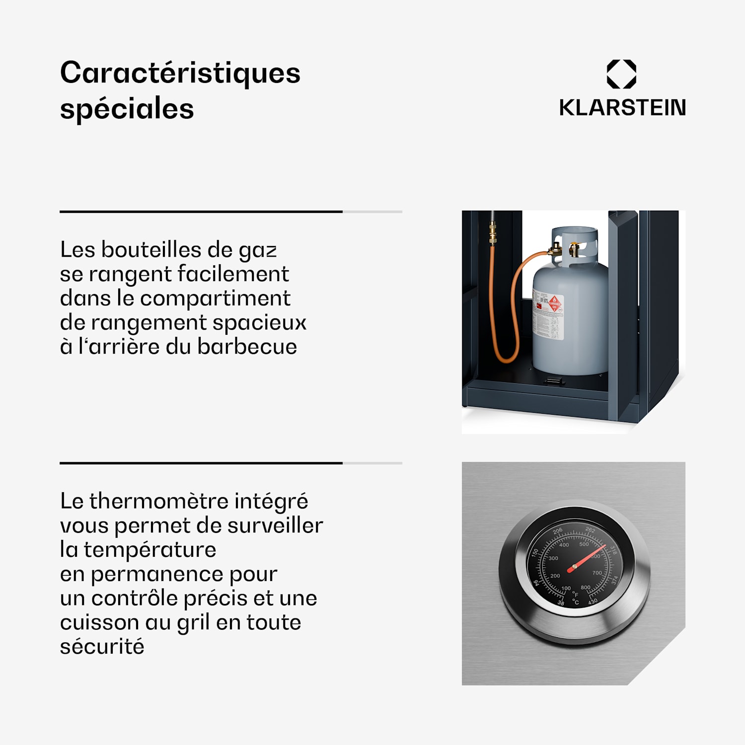 WaldChef barbecue à gaz | 4 brûleurs | 50 mbar | 12800 W | grille en fonte | acier inoxydable 