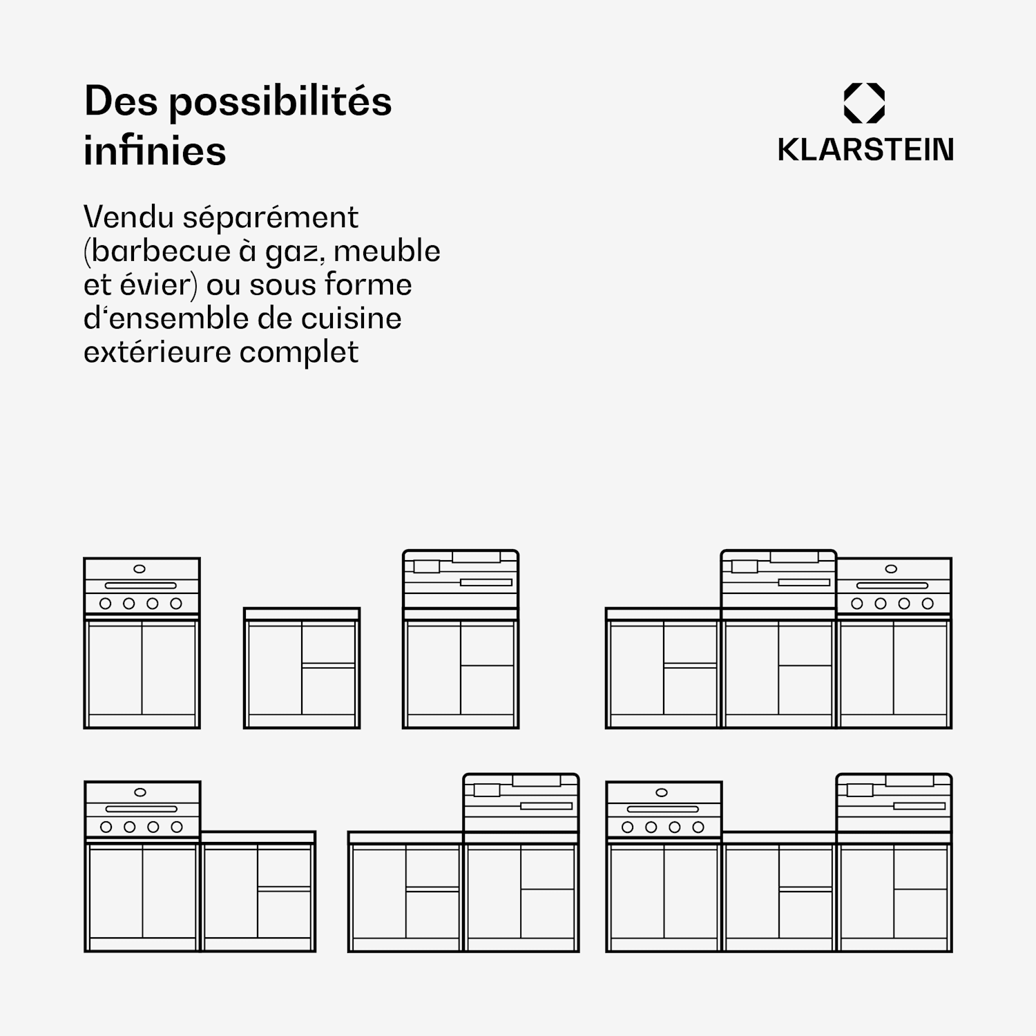WaldChef barbecue à gaz | 4 brûleurs | 50 mbar | 12800 W | grille en fonte | acier inoxydable 