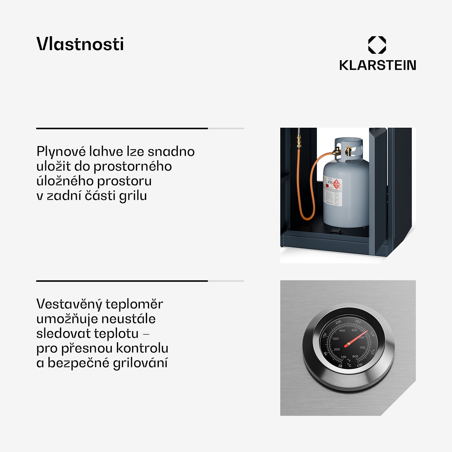 WaldChef plynový gril | 4 hořáky | 30 mbar | 12800 W | Litinový rošt | Nerezová ocel 