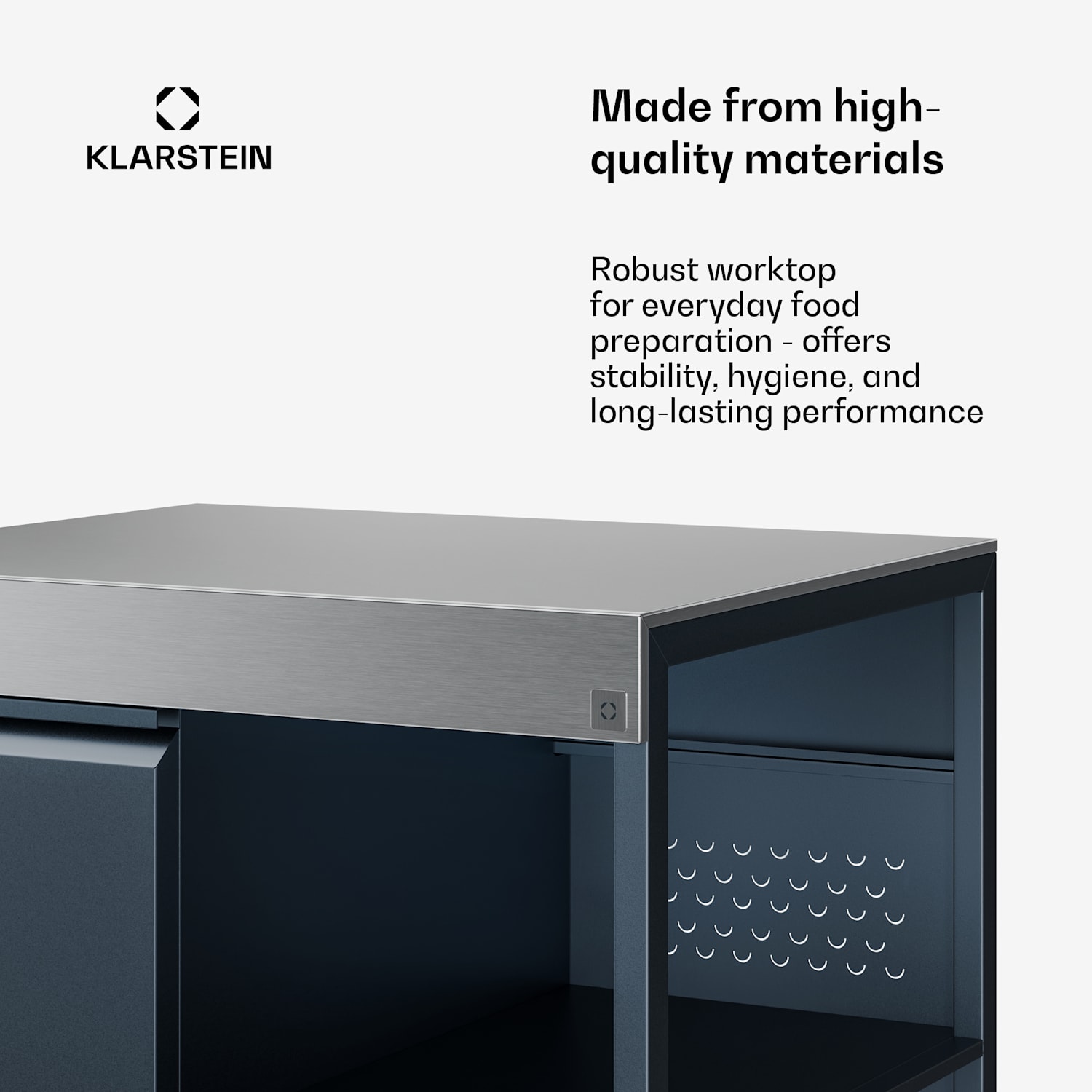 WaldChef storage cabinet | stainless steel worktop | weatherproof | 90 x 90 cm 