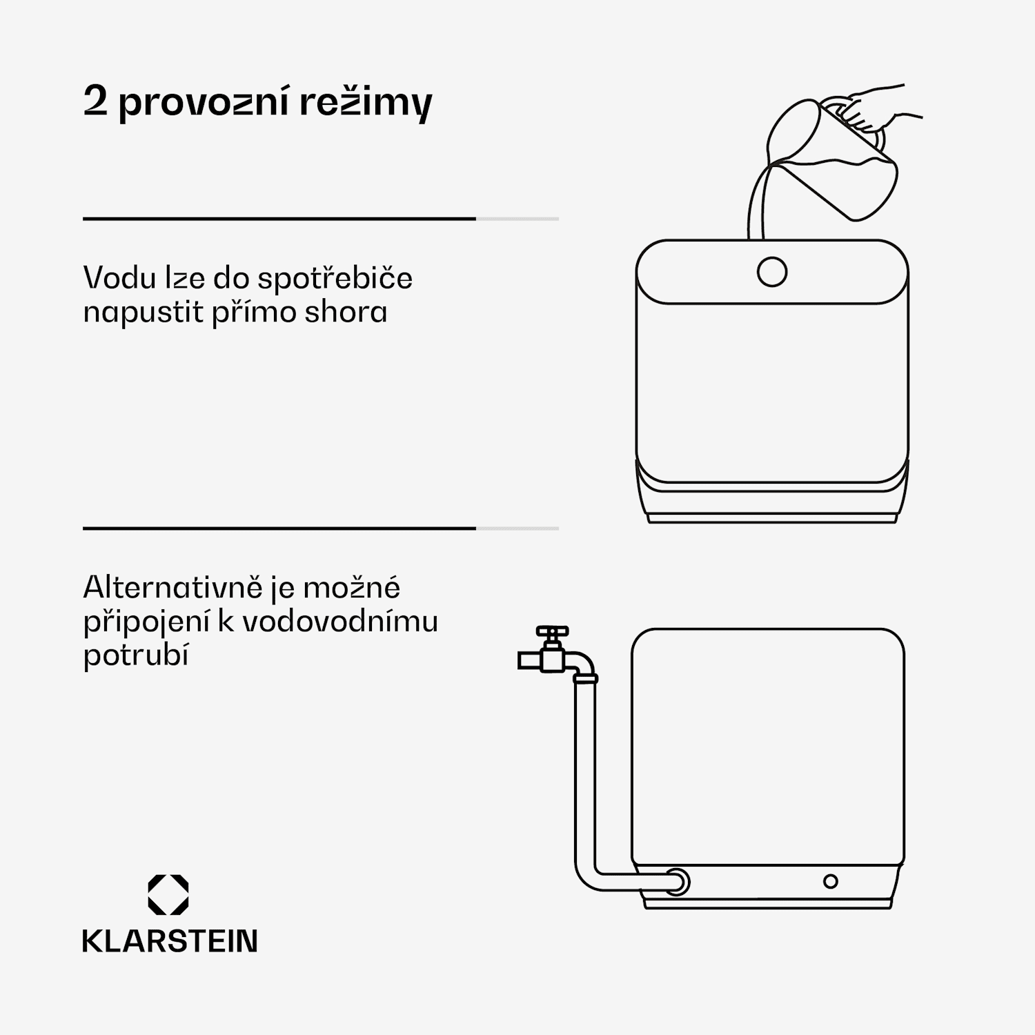 Stolní myčka nádobí Melville | 7 programů | Technologie Aqua-Stop | 860 W | 42 cm D