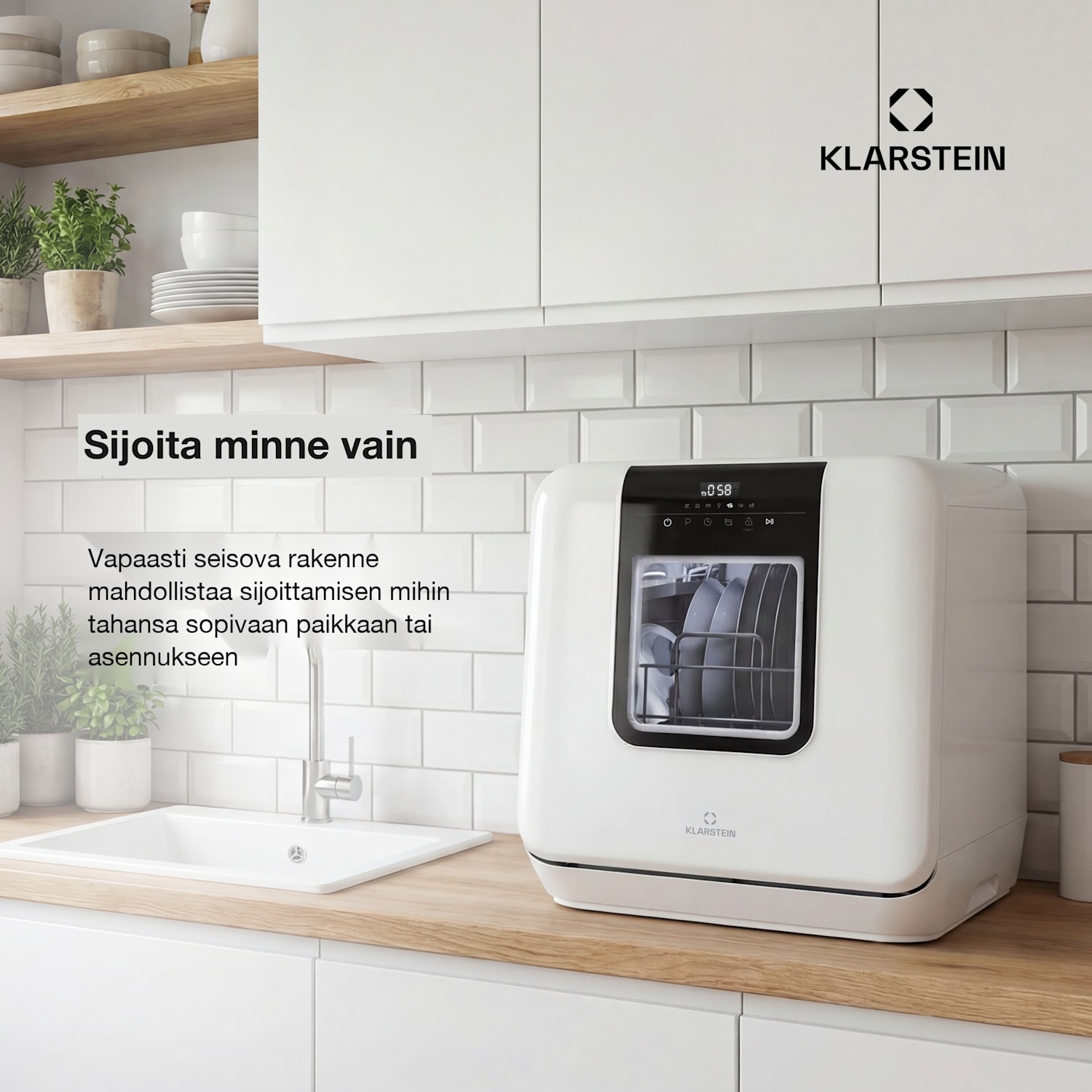 Melville pöytätiskikone | 7 ohjelmaa | Aqua-Stop-teknologia | 860 W | 42 cm D