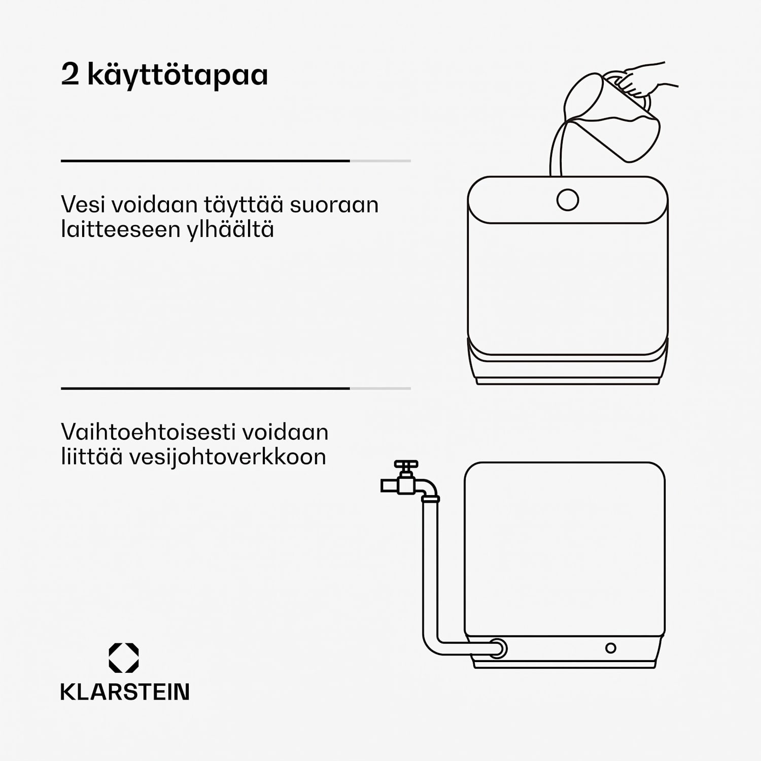Melville pöytätiskikone | 7 ohjelmaa | Aqua-Stop-teknologia | 860 W | 42 cm D