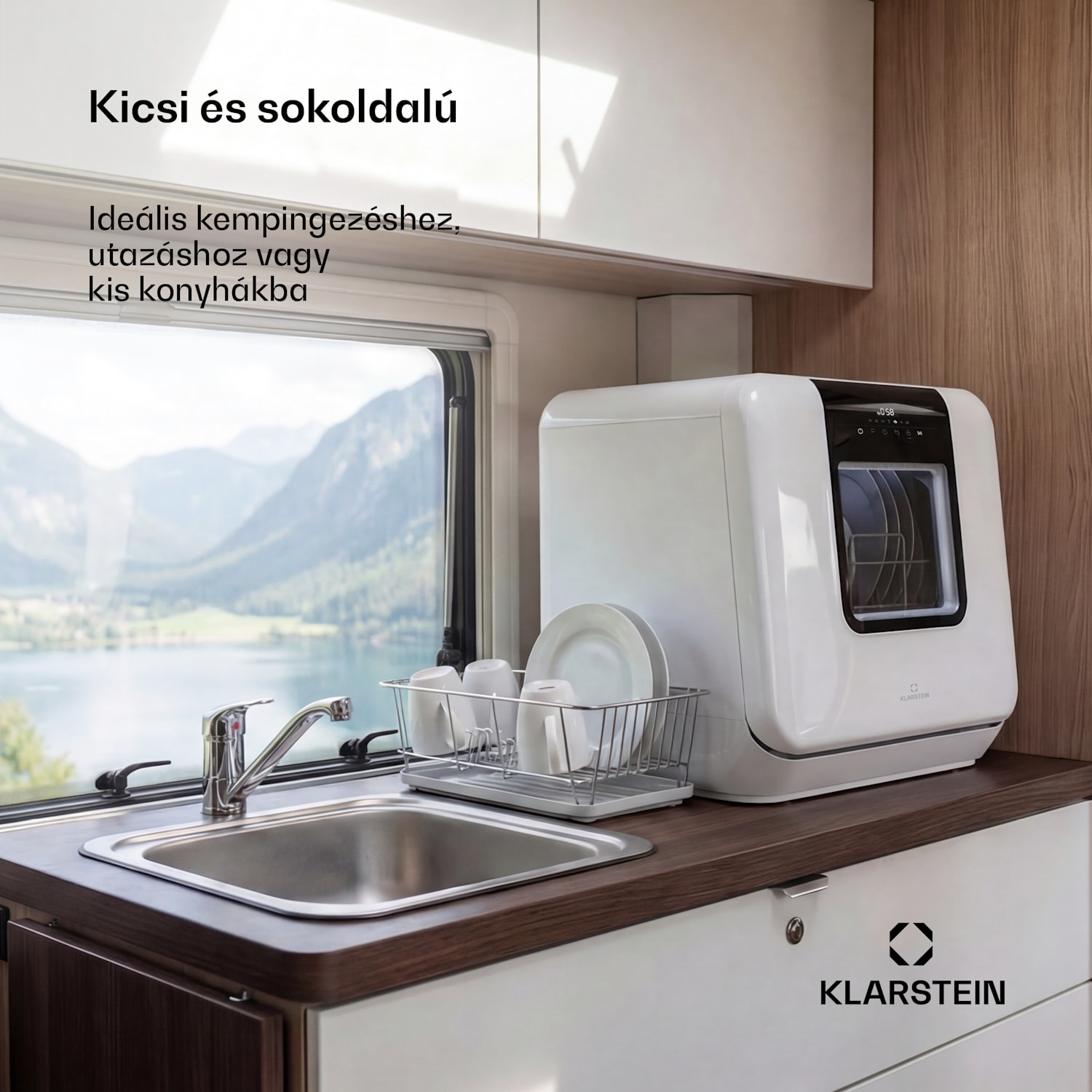 Melville asztali mosogatógép | 7 program | Aqua-Stop technológia | 860 W | 42 cm D