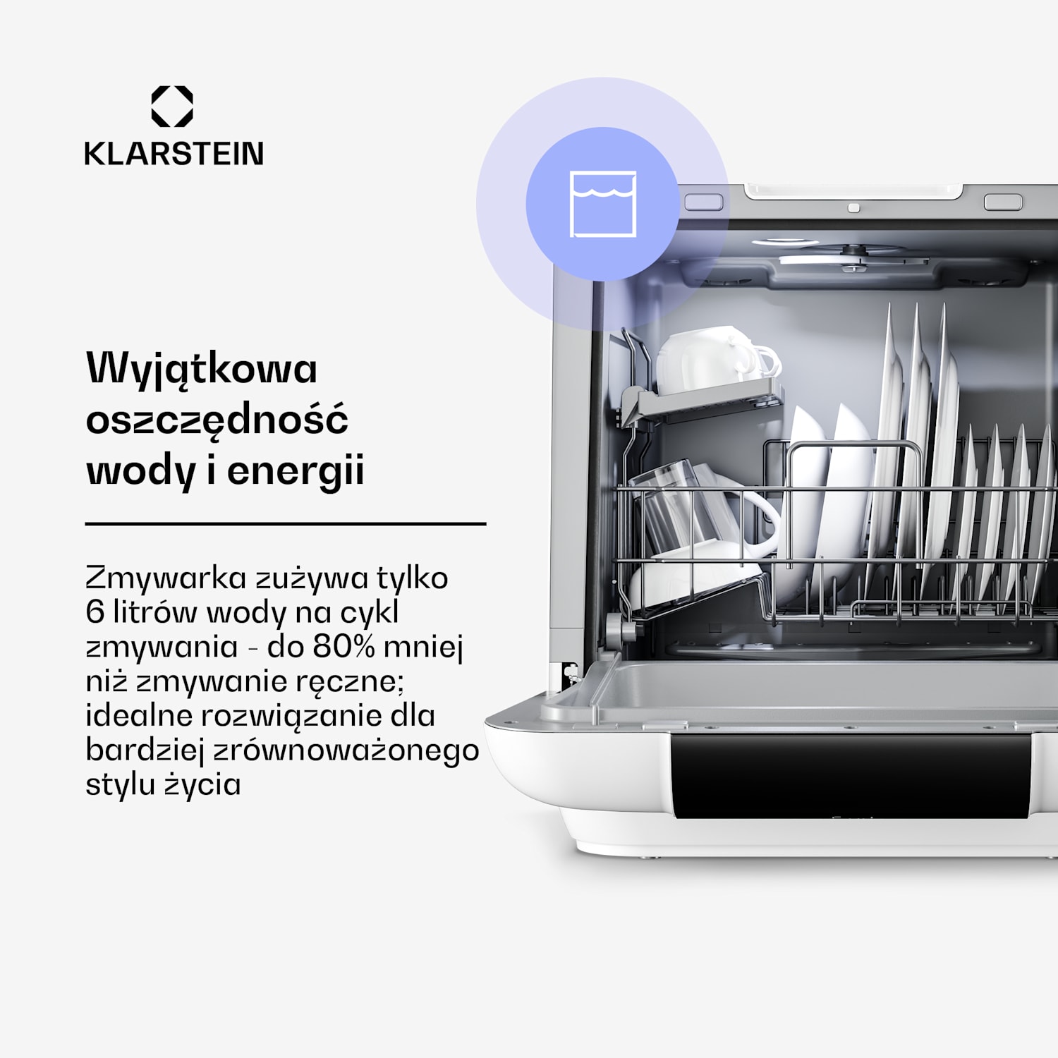 Zmywarka blatowa Melville | 7 programów | Technologia Aqua-Stop | 860 W | 42 cm D
