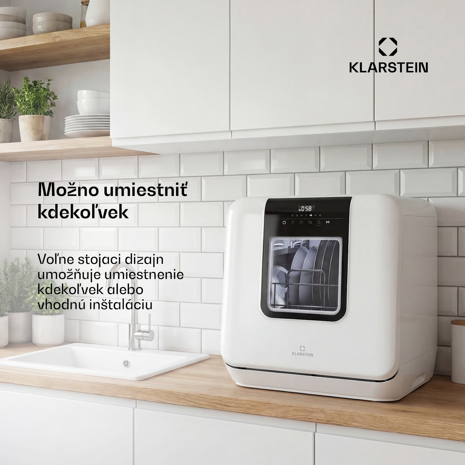 Melville stolová umývačka riadu | 7 programov | Technológia Aqua-Stop | 860 W | 42 cm D