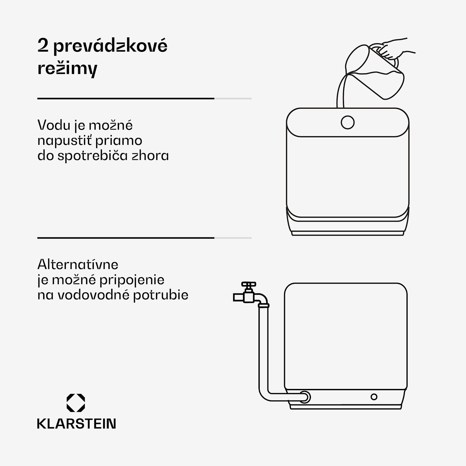 Melville stolová umývačka riadu | 7 programov | Technológia Aqua-Stop | 860 W | 42 cm D