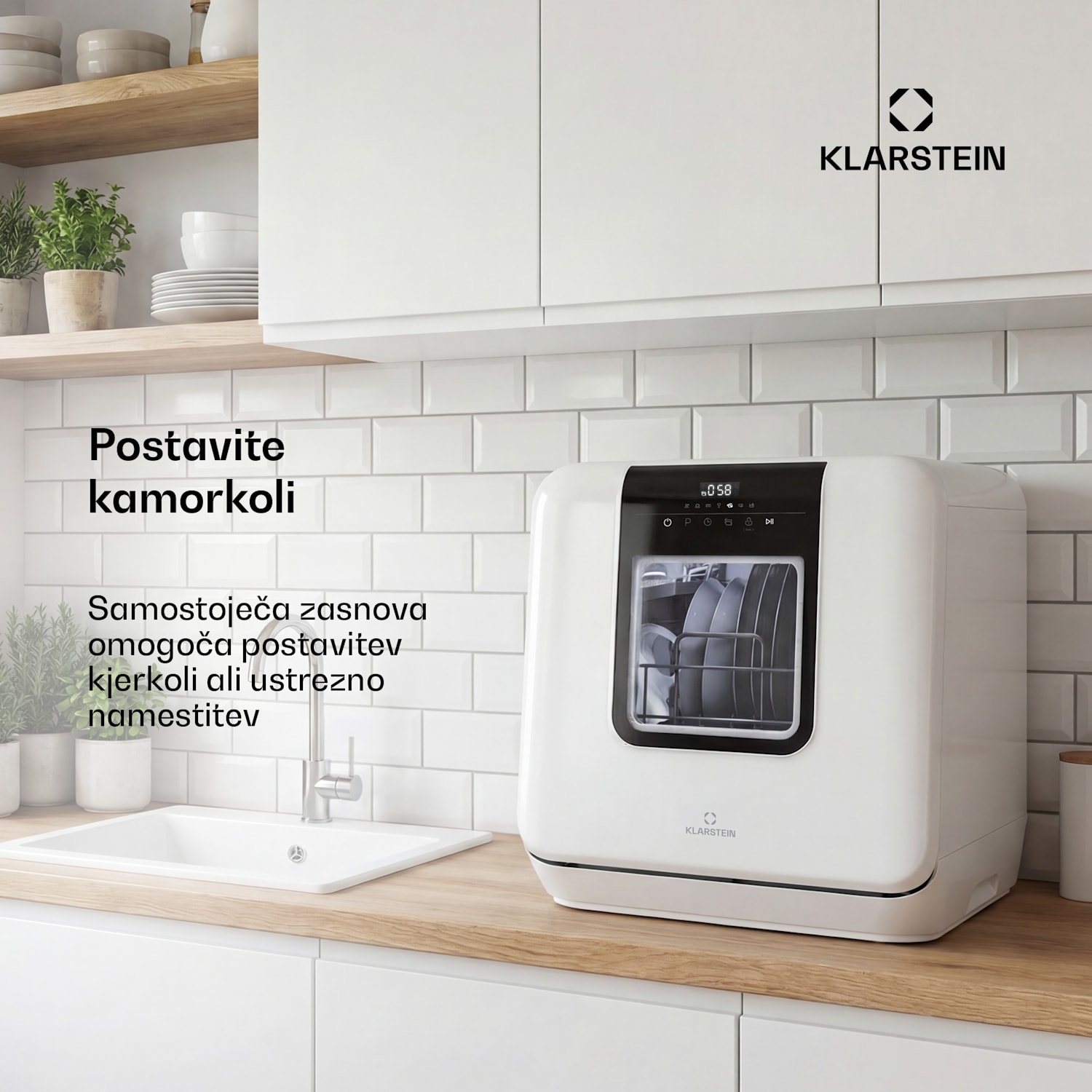 Melville namizni pomivalni stroj | 7 programov | Tehnologija Aqua-Stop | 860 W | 42 cm D