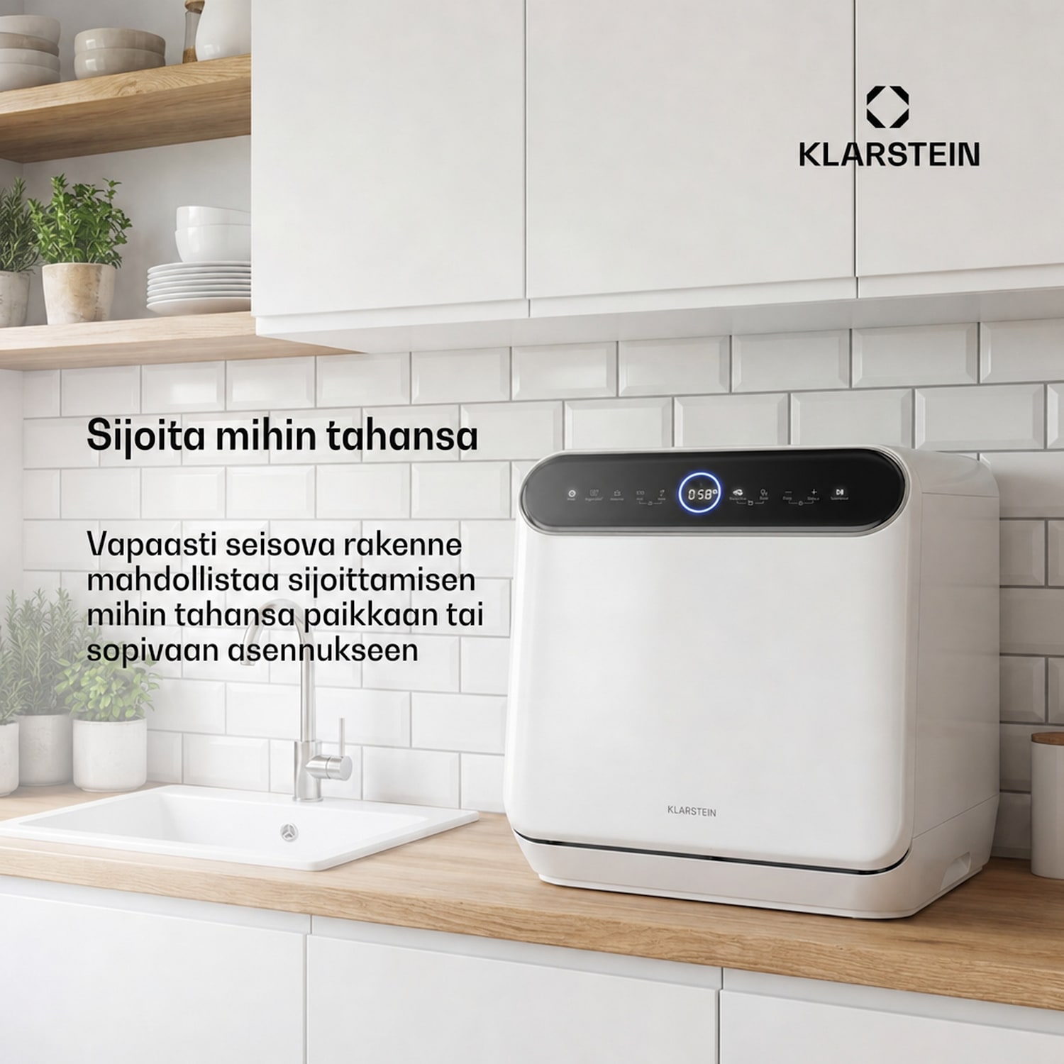 Oceana pöytätiskikone | 7 ohjelmaa | Aqua-Stop-teknologia | 860 W | 42 cm D