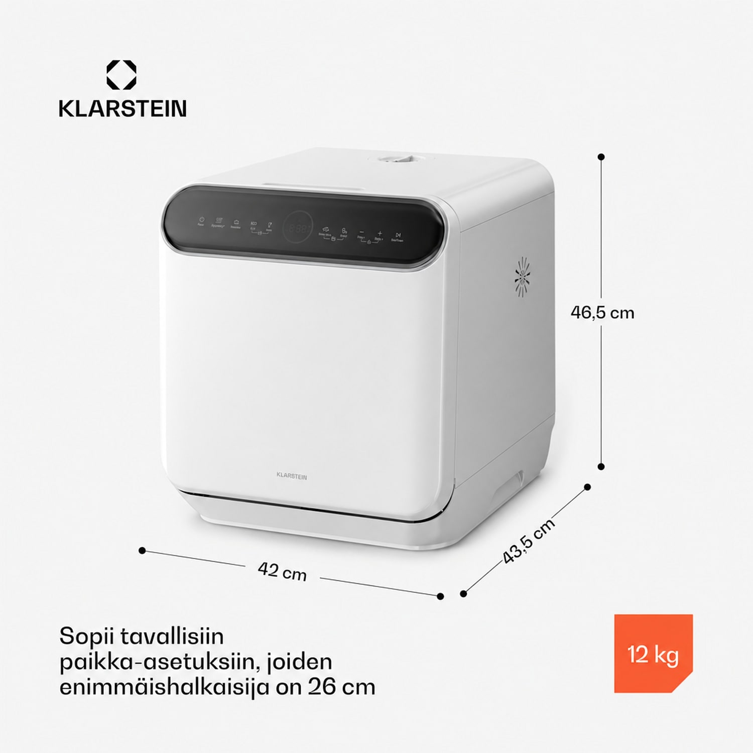 Oceana pöytätiskikone | 7 ohjelmaa | Aqua-Stop-teknologia | 860 W | 42 cm D