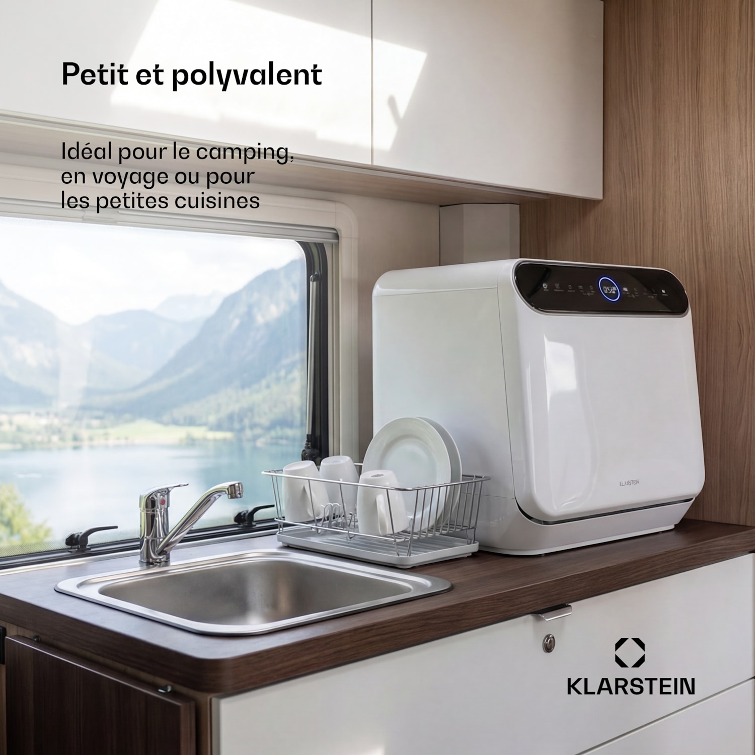 Oceana Lave-vaisselel de table | 7 Programmes | Technologie Aqua-Stop | 860 W | 42 cm D