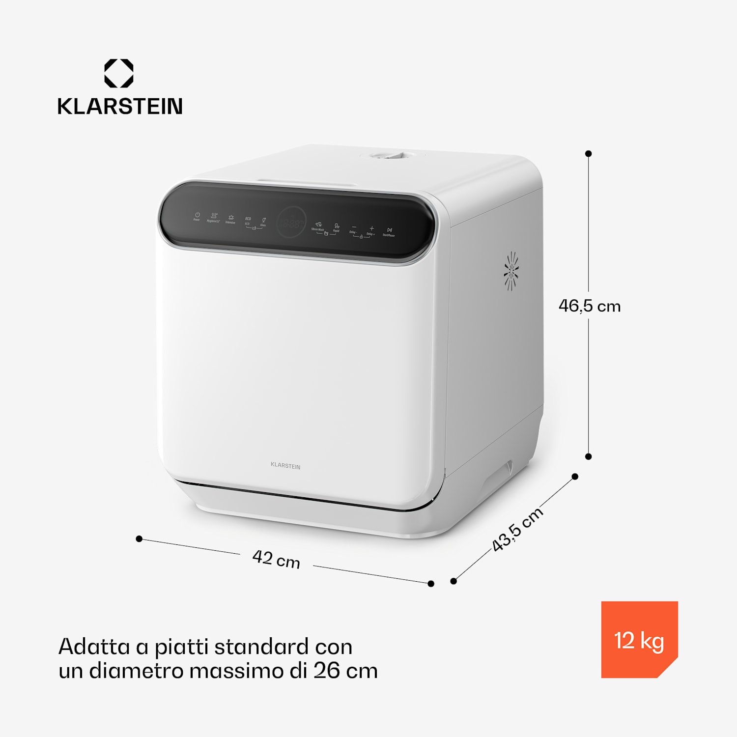 Oceana - Lavastoviglie da tavolo | 7 programmi | Tecnologia AquaStop | 860 W | 42 cm D