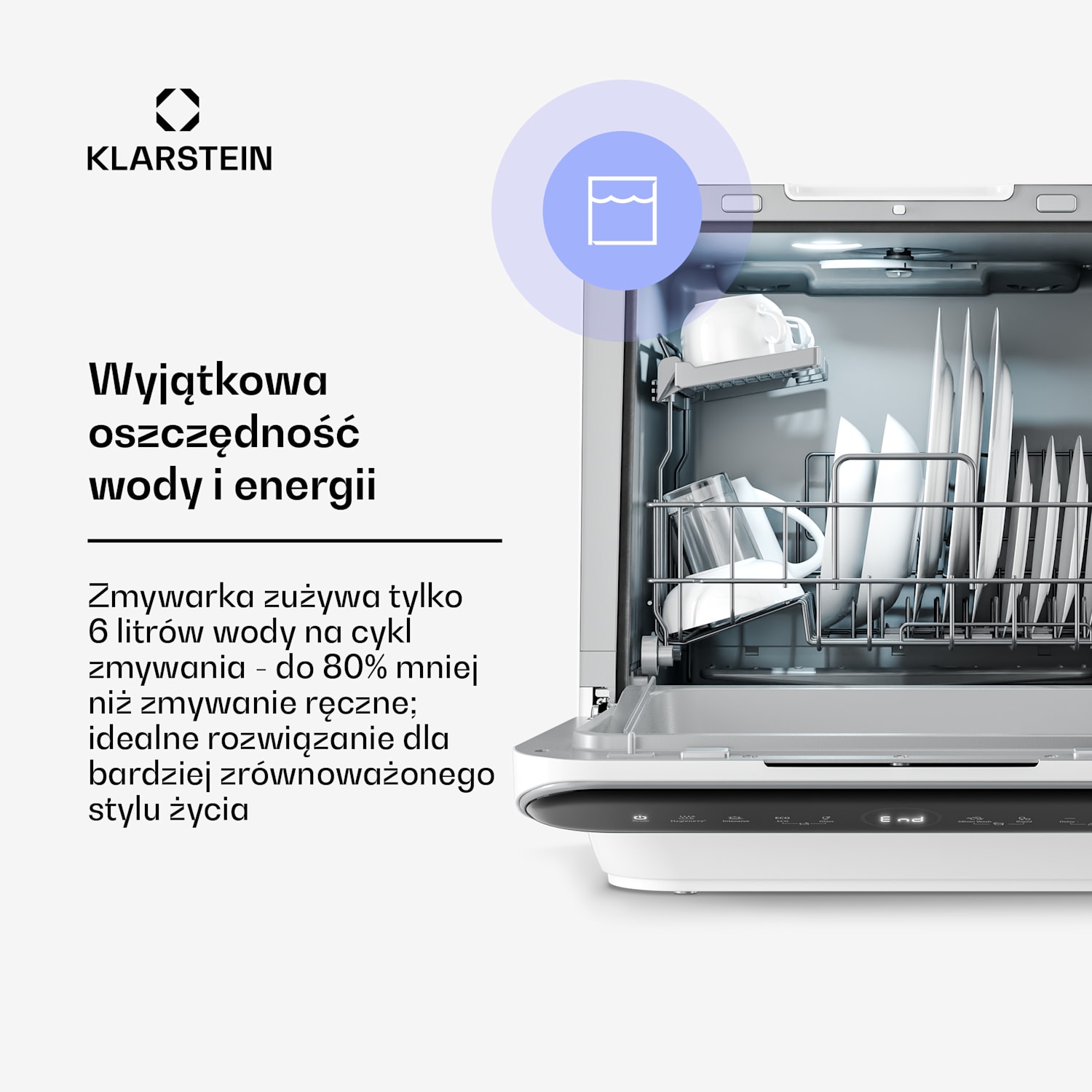 Zmywarka blatowa Oceana | 7 programów | Technologia Aqua-Stop | 860 W | 42 cm D