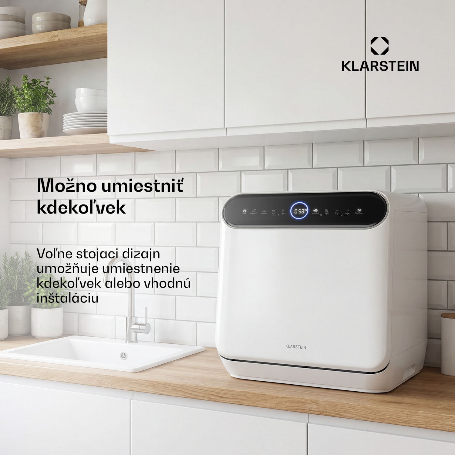 Oceana stolová umývačka riadu | 7 programov | Technológia Aqua-Stop | 860 W | 42 cm D